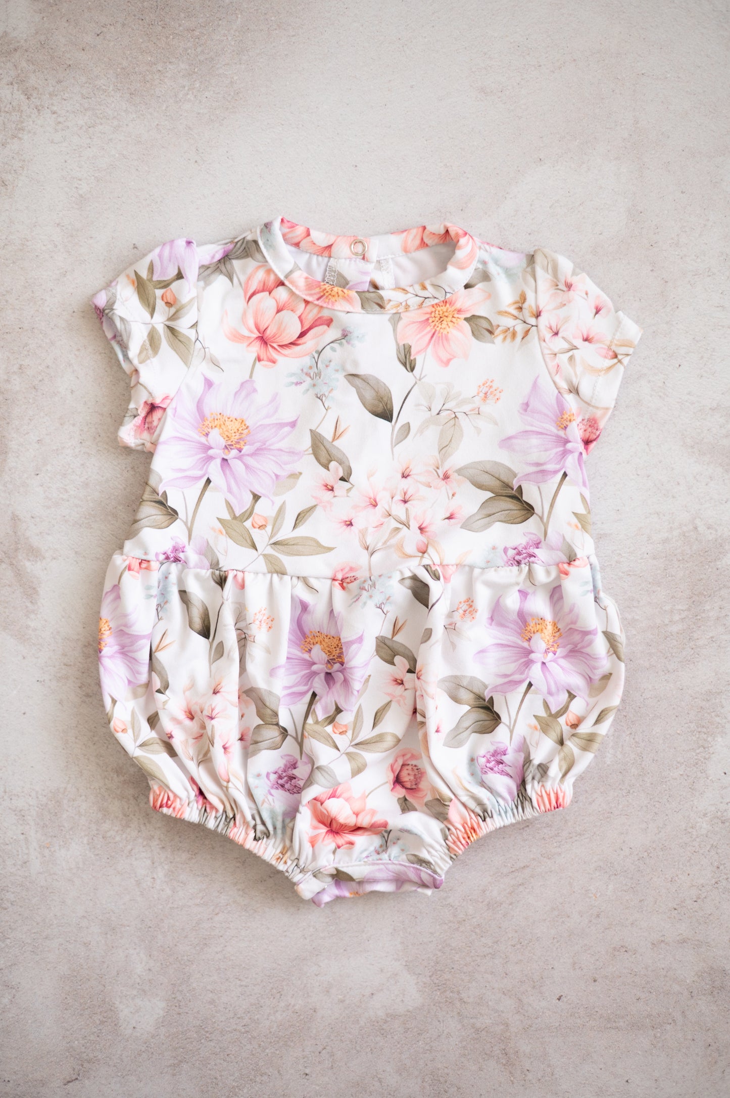 Peter Pan Romper- Plush Petals