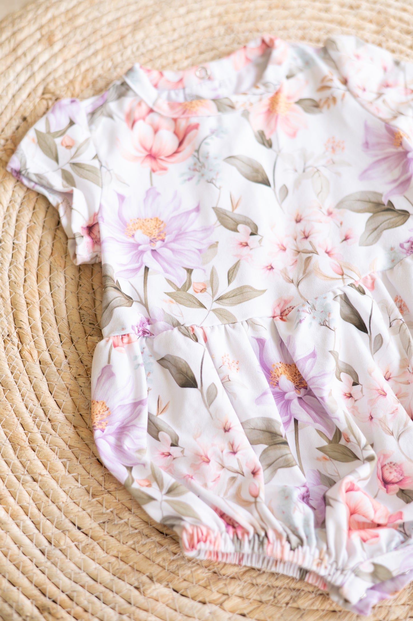 Peter Pan Romper- Plush Petals