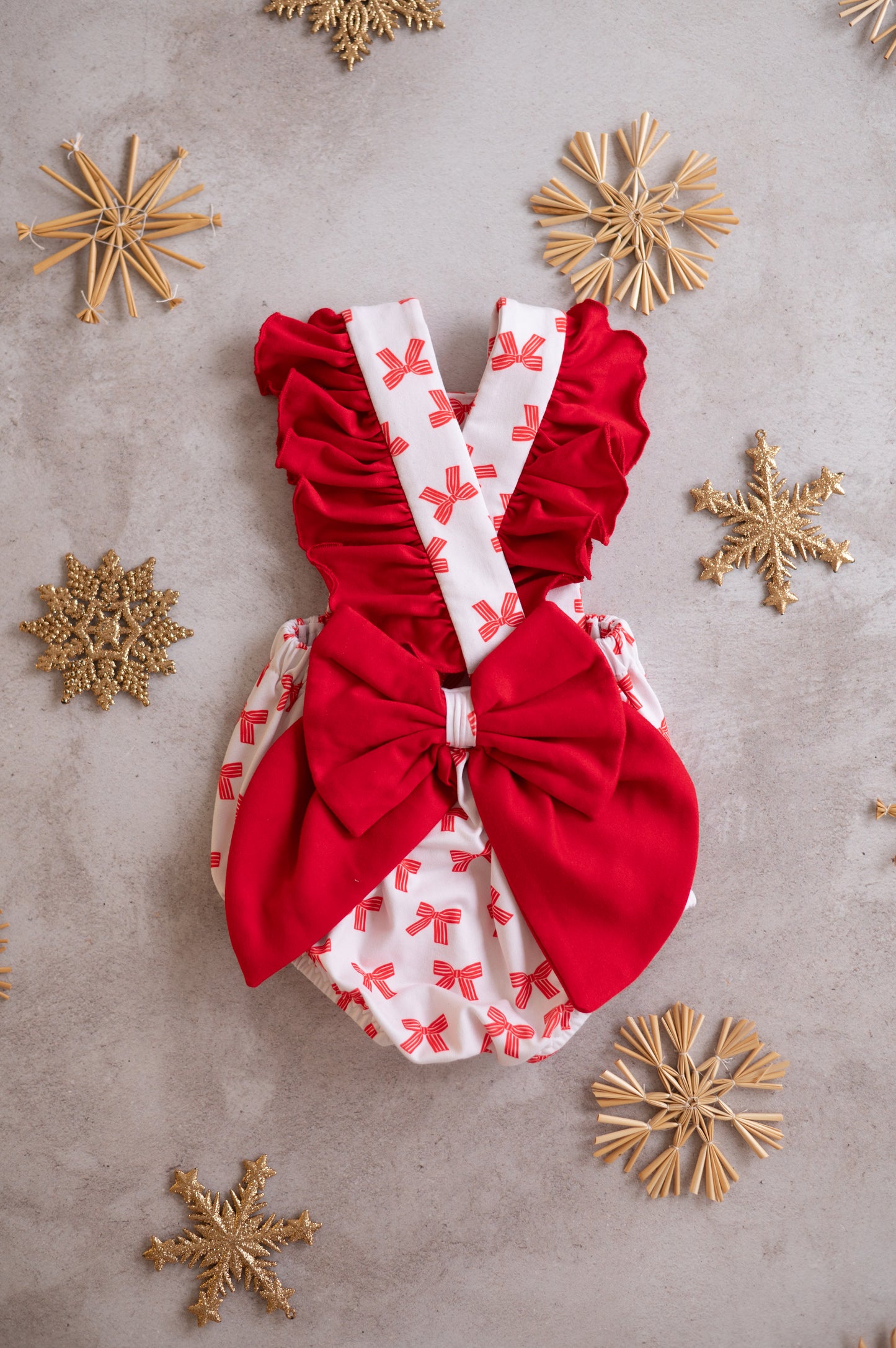 Big Bow Christmas Romper