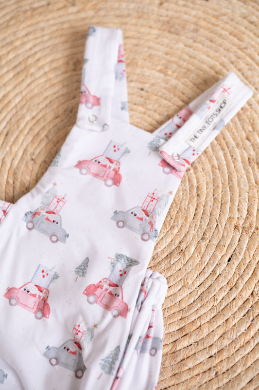 Christmas Romper - Santa Cars