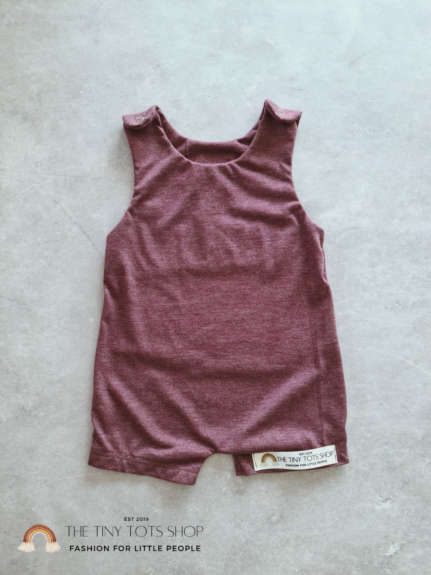 Summer Romper- Maroon Melange