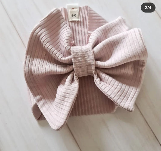 Big Bow Headband-Dusty Pink