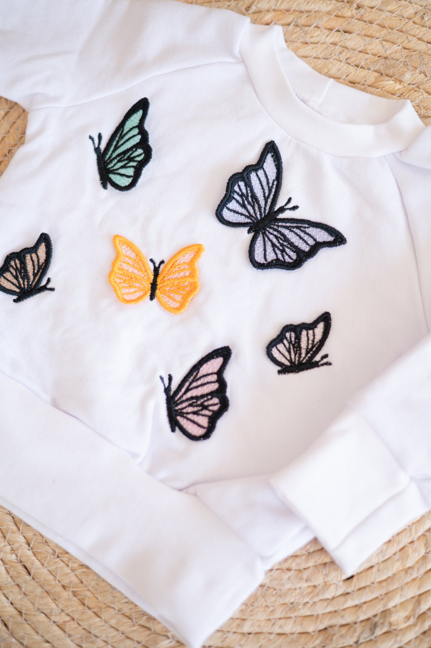 3D Embroidered Butterfly Sweater