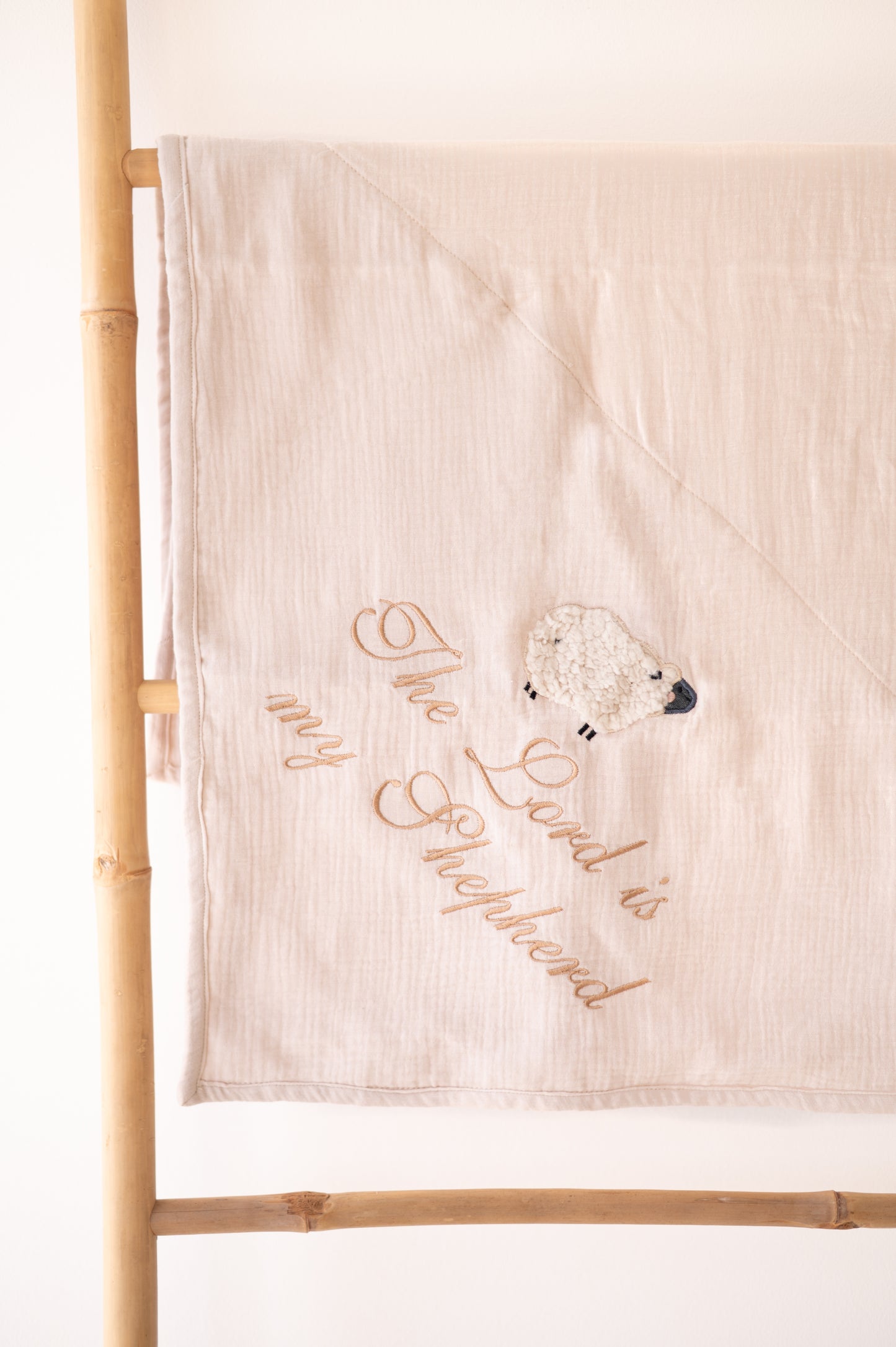 Sheep Aplique Muslin blanket (only)