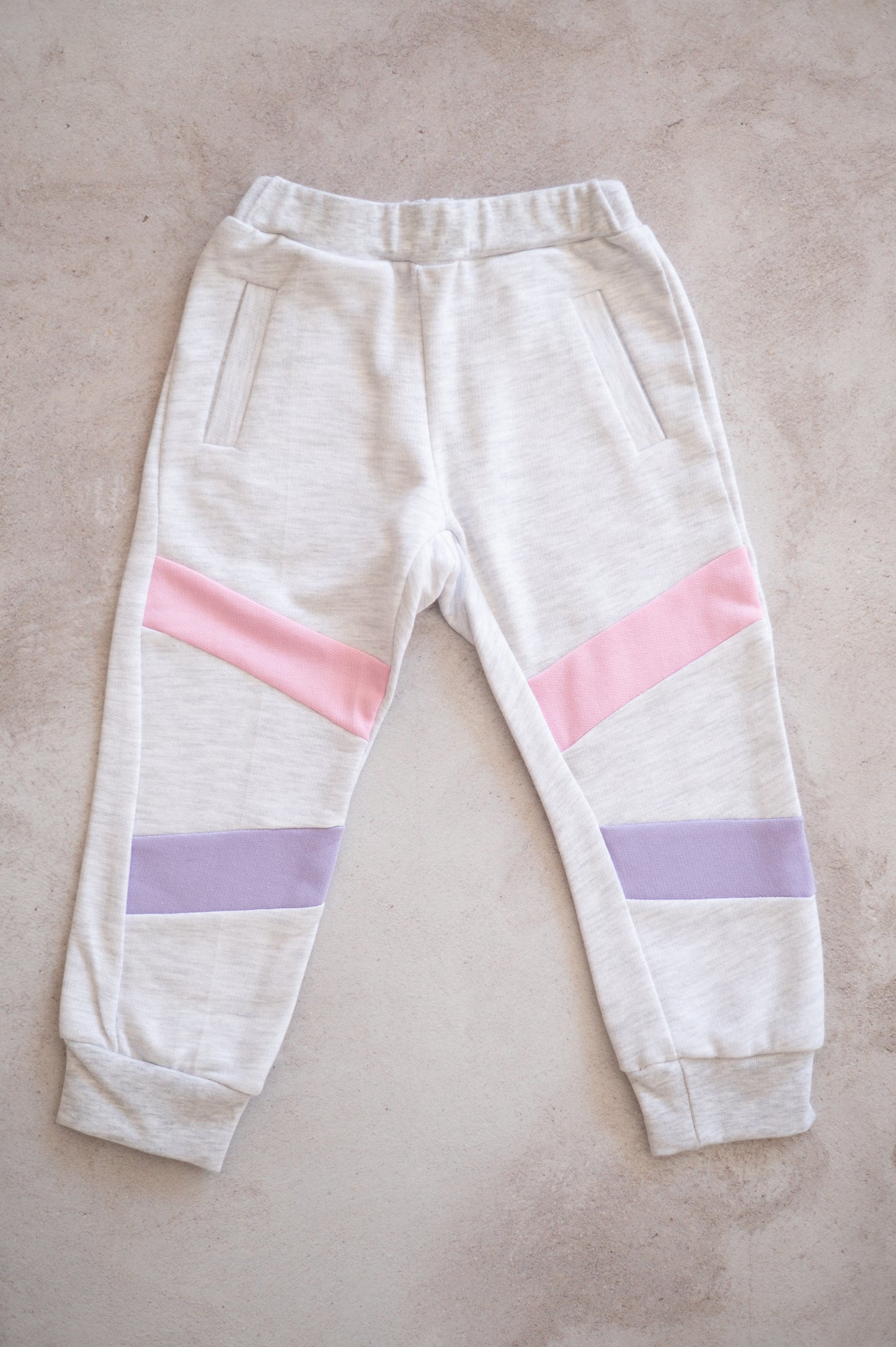 Color Block Sweater- Pink, Lilac and Grey