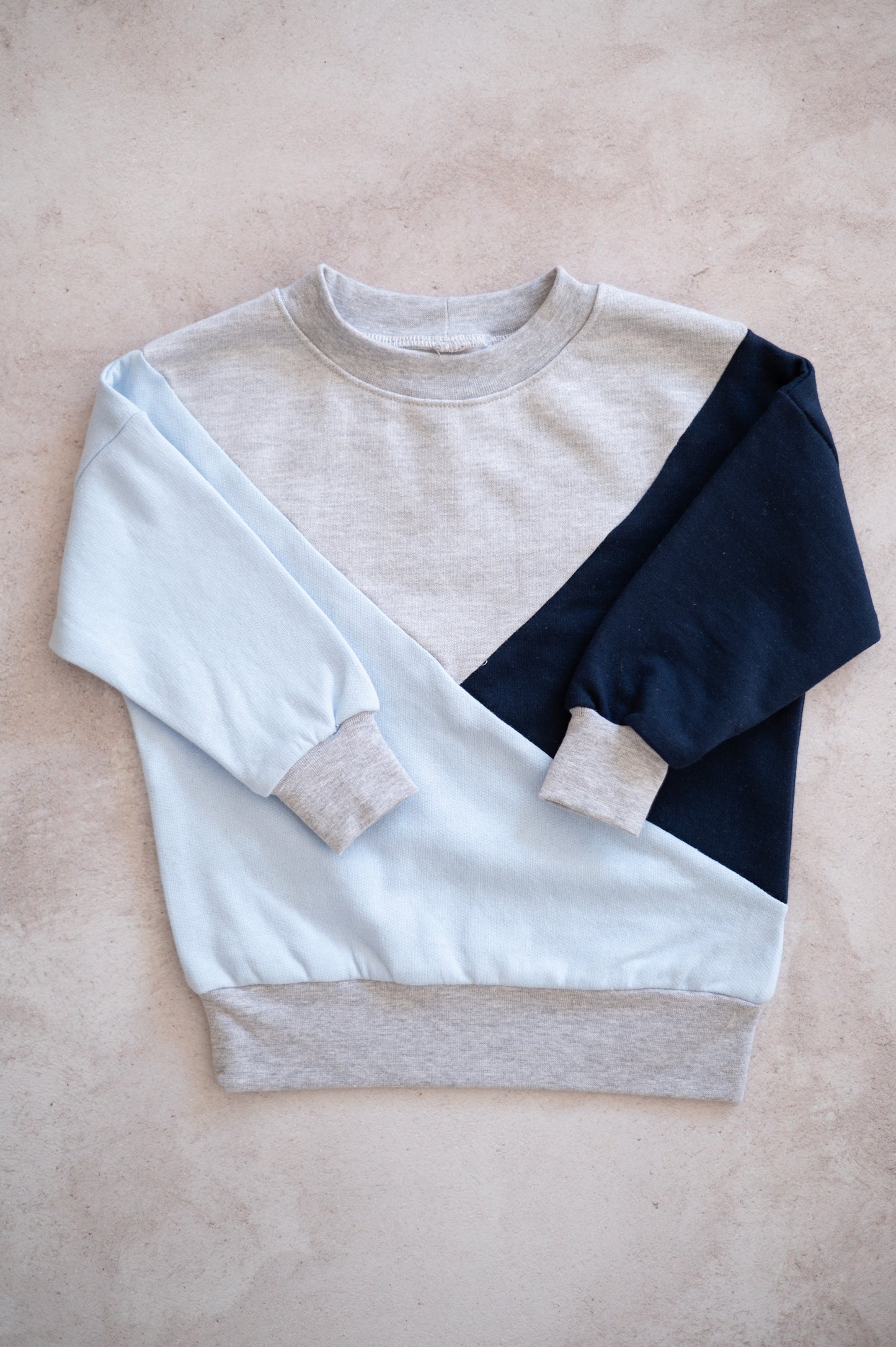 Color Block Tracksuit set- Navy, Light blue and Grey