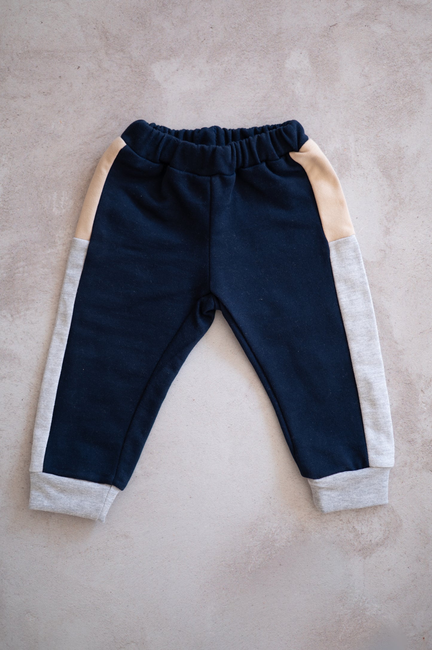 Color Block Tracksuit set- Navy, Stone and Grey