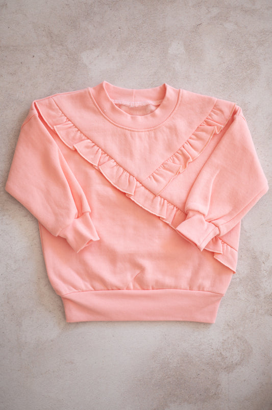 Frilly Sweater- Peach