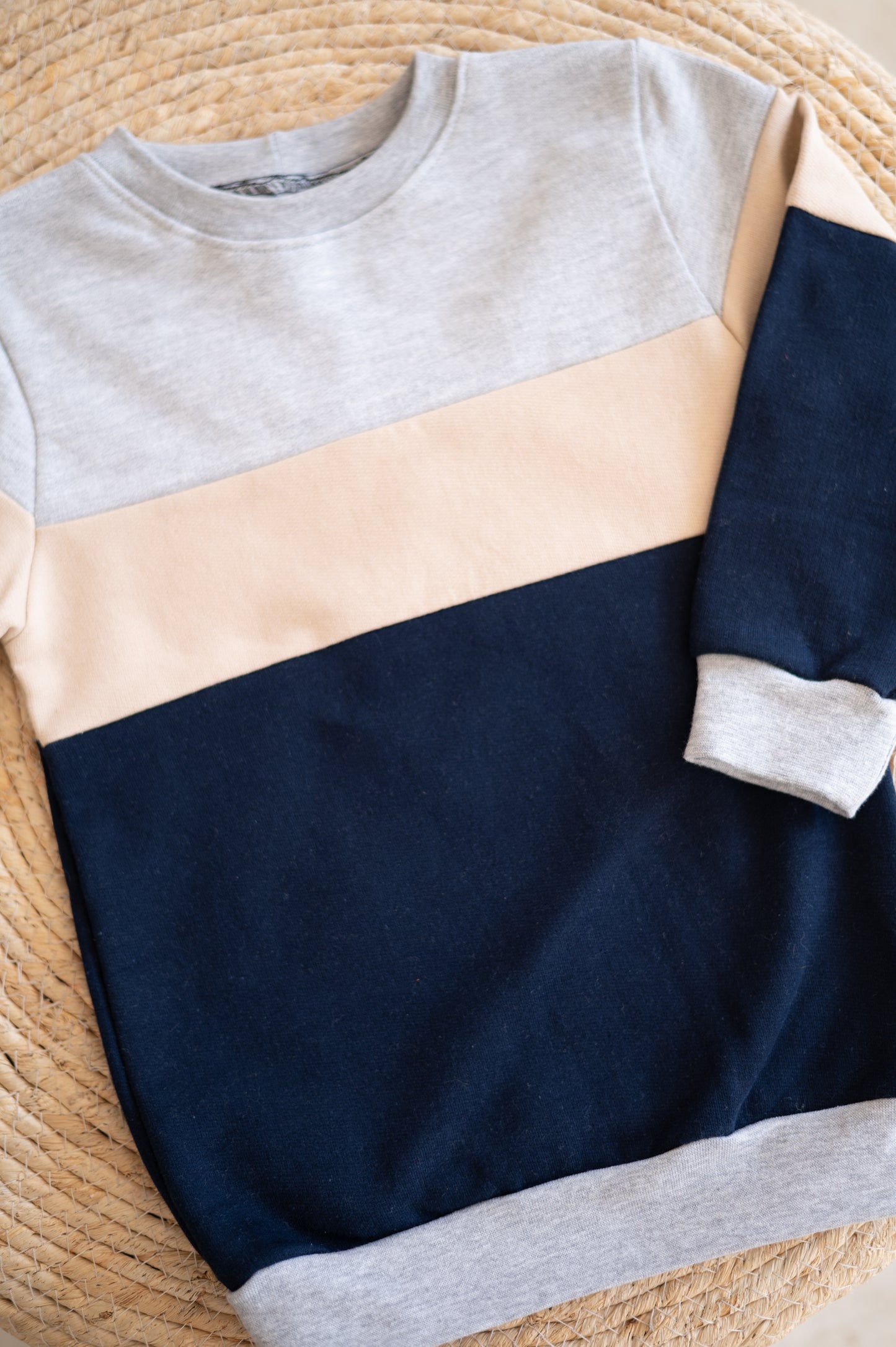 Color Block Tracksuit set- Navy, Stone and Grey