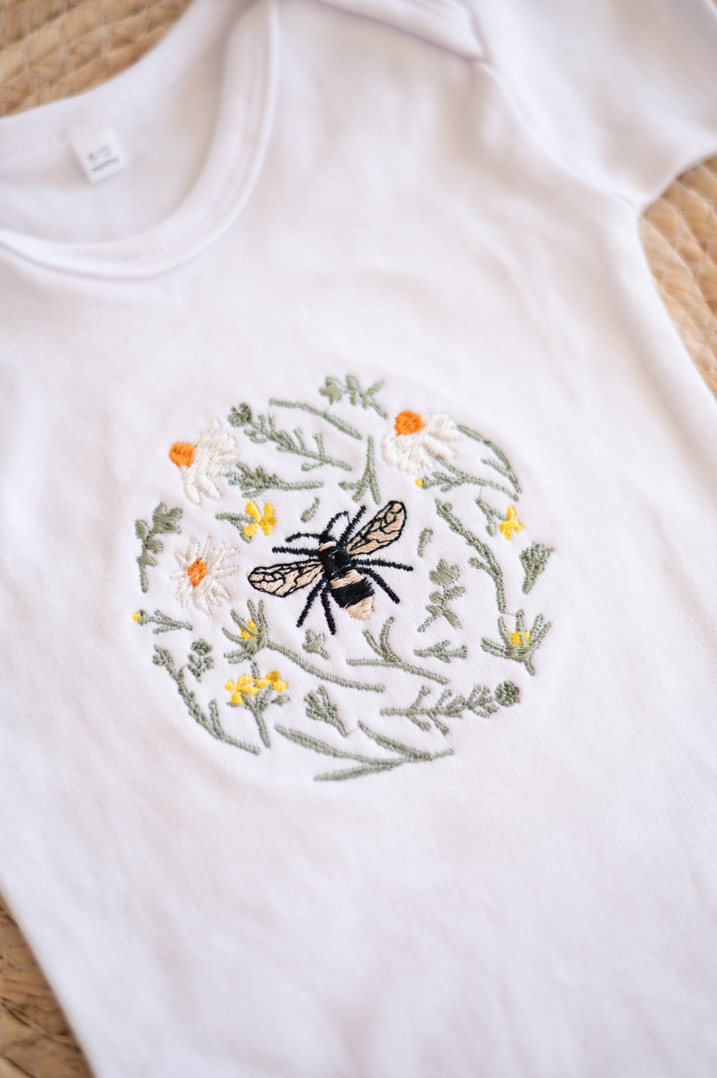 Bees and Wildflower embroidery set