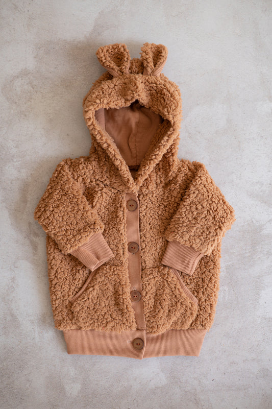 Bear Hooded Sherpa Jacket