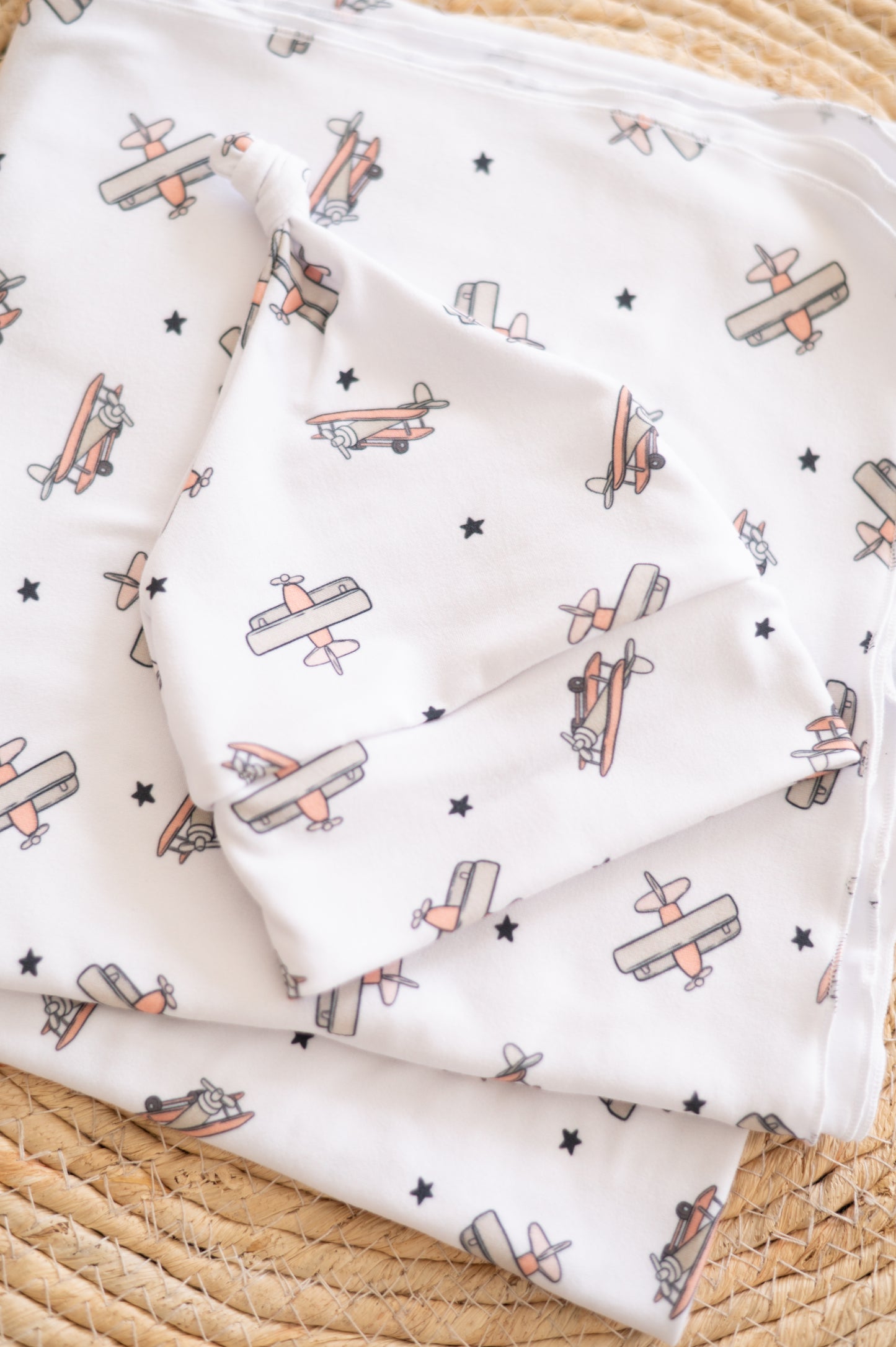 Swaddle Blanket set- Vintage Planes