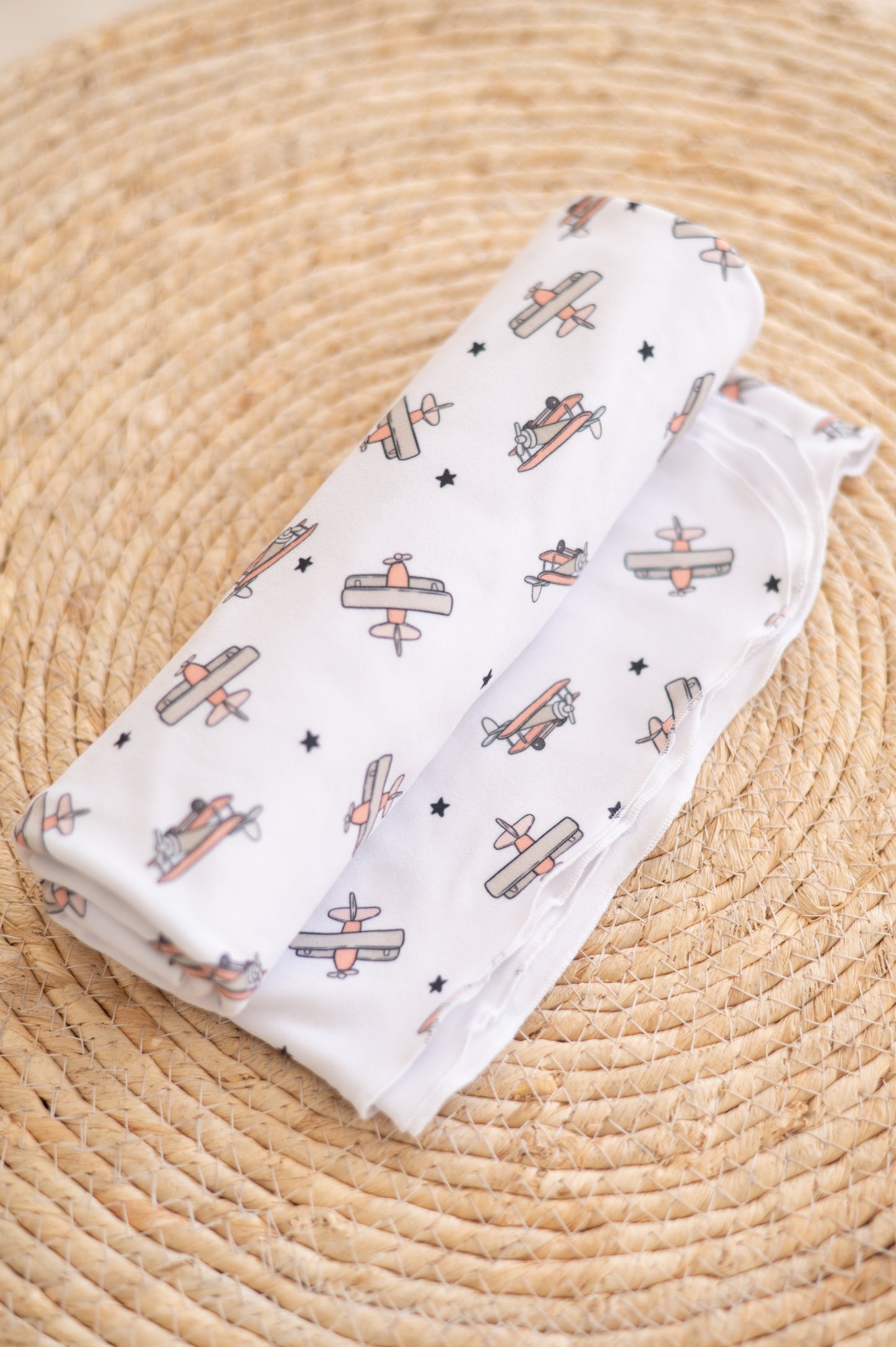 Swaddle Blanket set- Vintage Planes