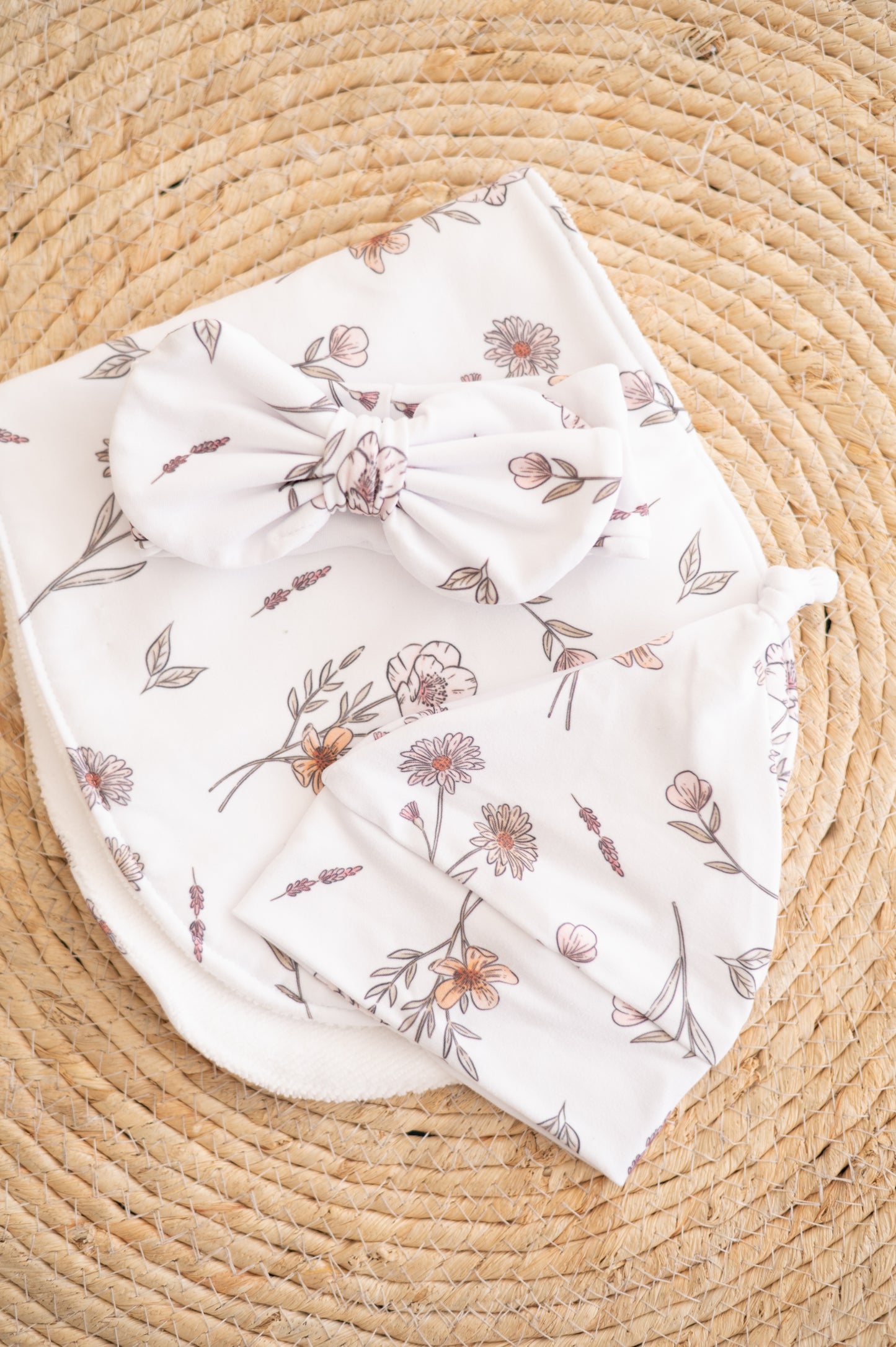 Burp Cloth- Field Flowers (with absorbent toweling)
