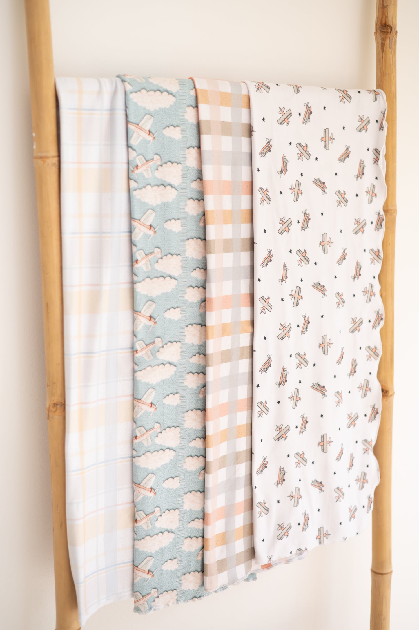 Swaddle set- Checkered Pastel