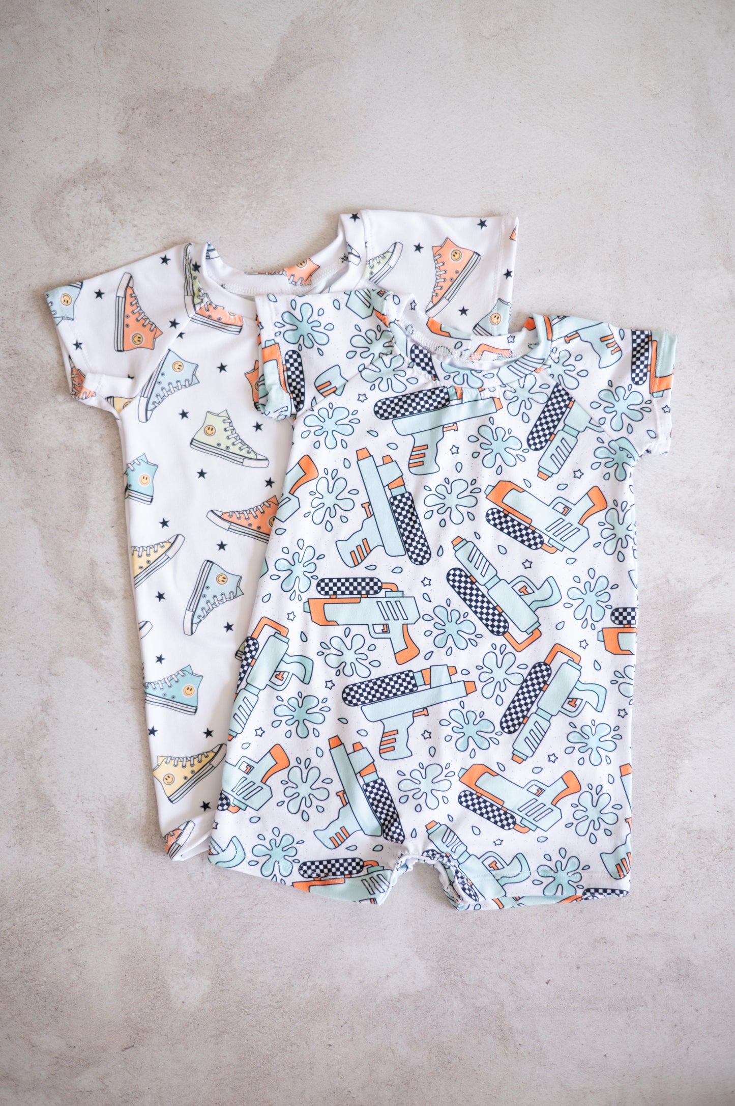 Raglan Romper- Tekkies