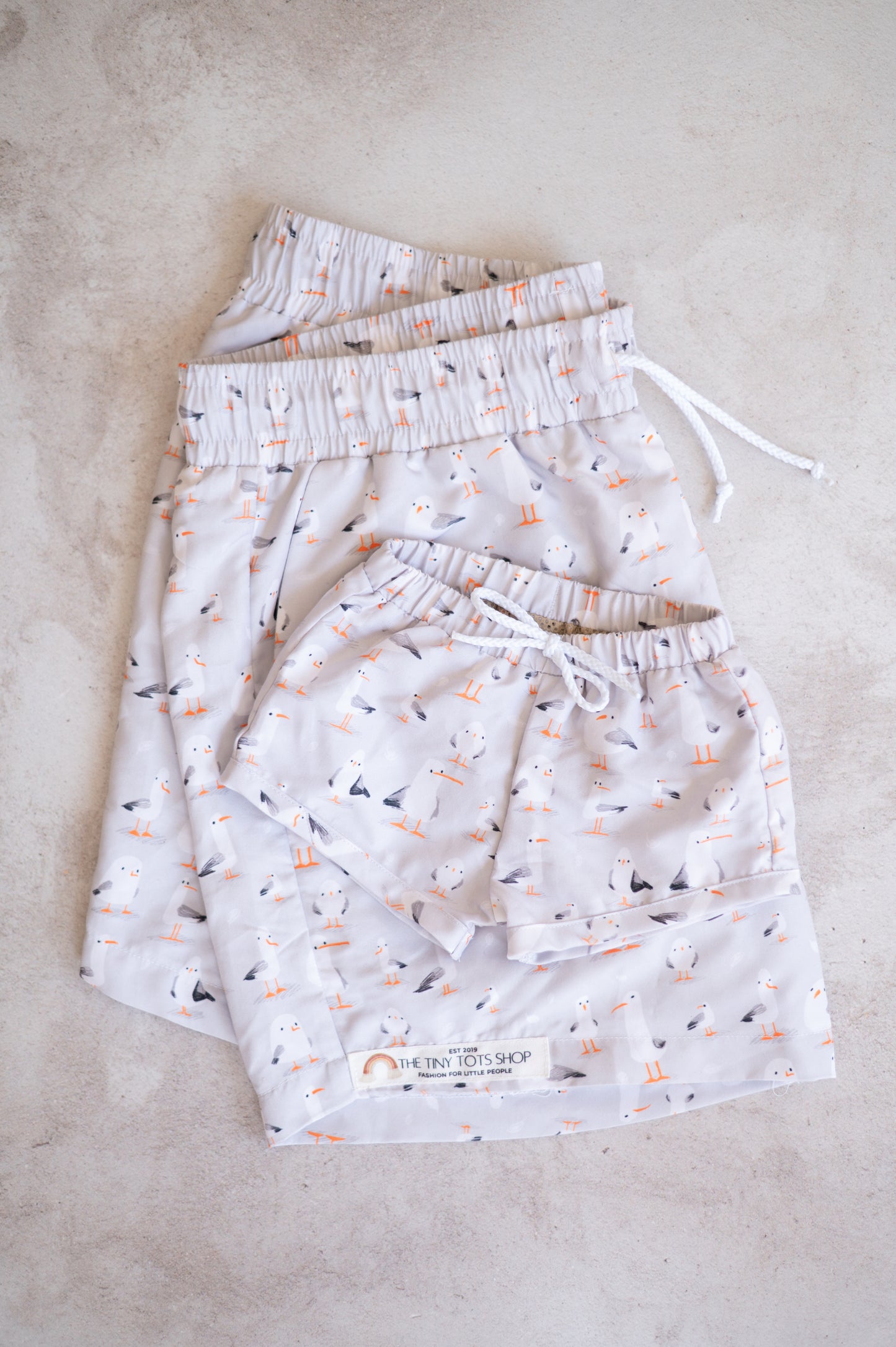 Adult (ONLY) swim short- Seagulls