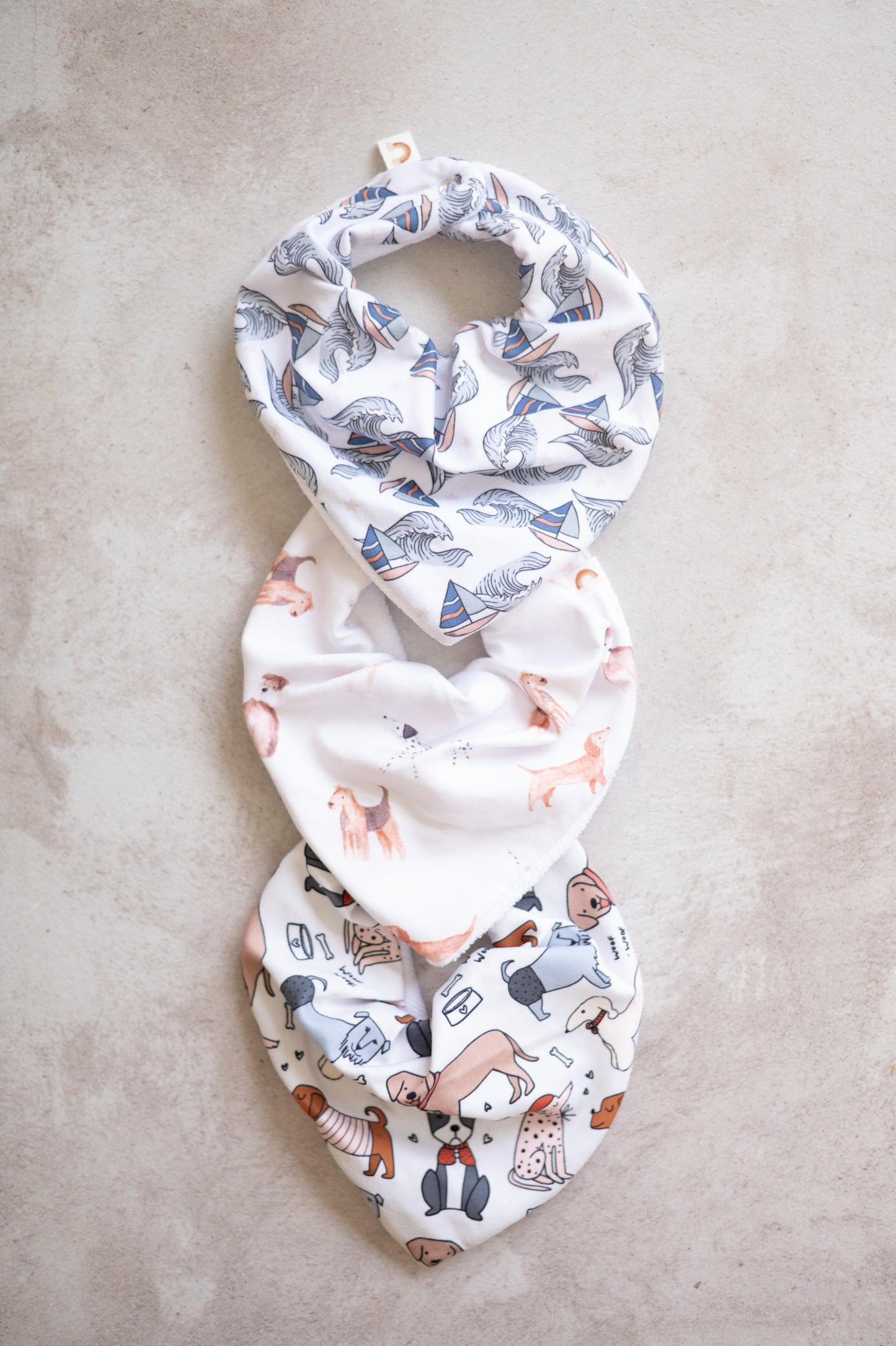 Bandana Bib- Wagging Tails