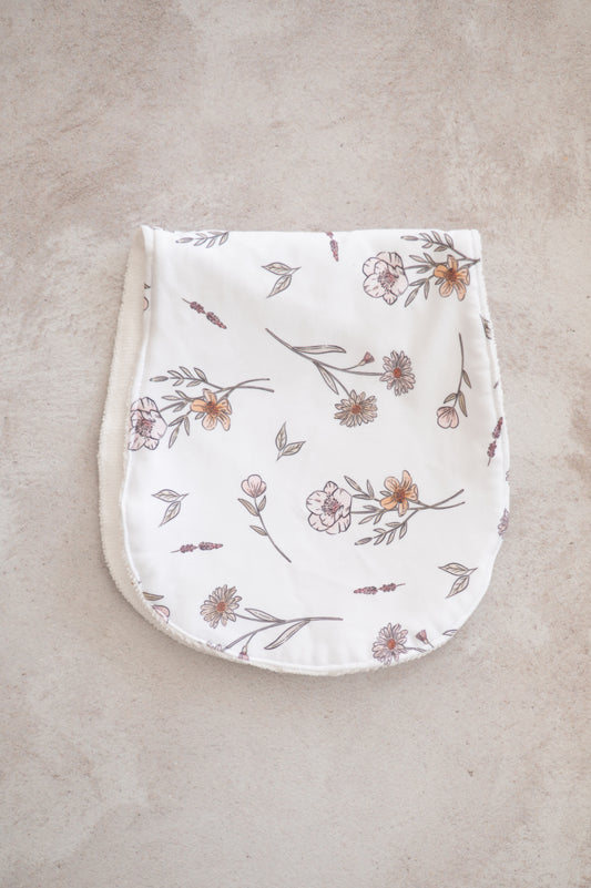 Burp Cloth- Field Flowers (with absorbent toweling)