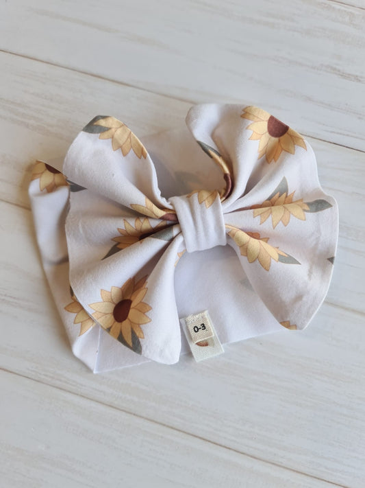 Big Bow Headband- Sunflowers