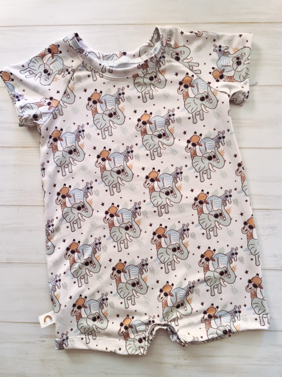 Raglan Romper- Party Animals