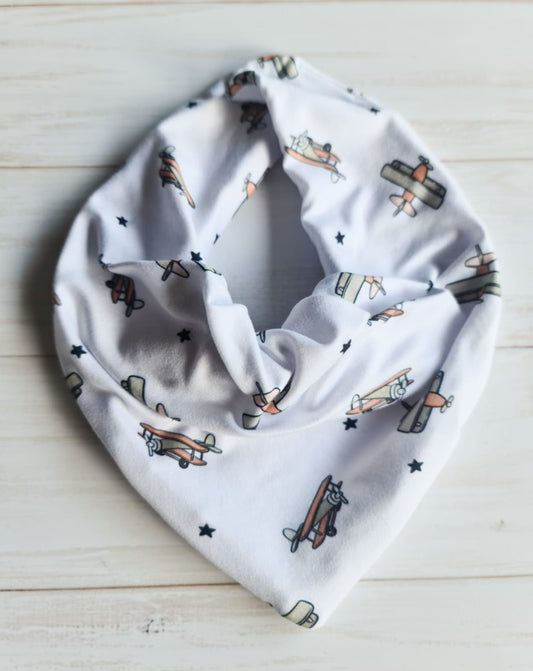 Bandana Bib- Vintage Planes