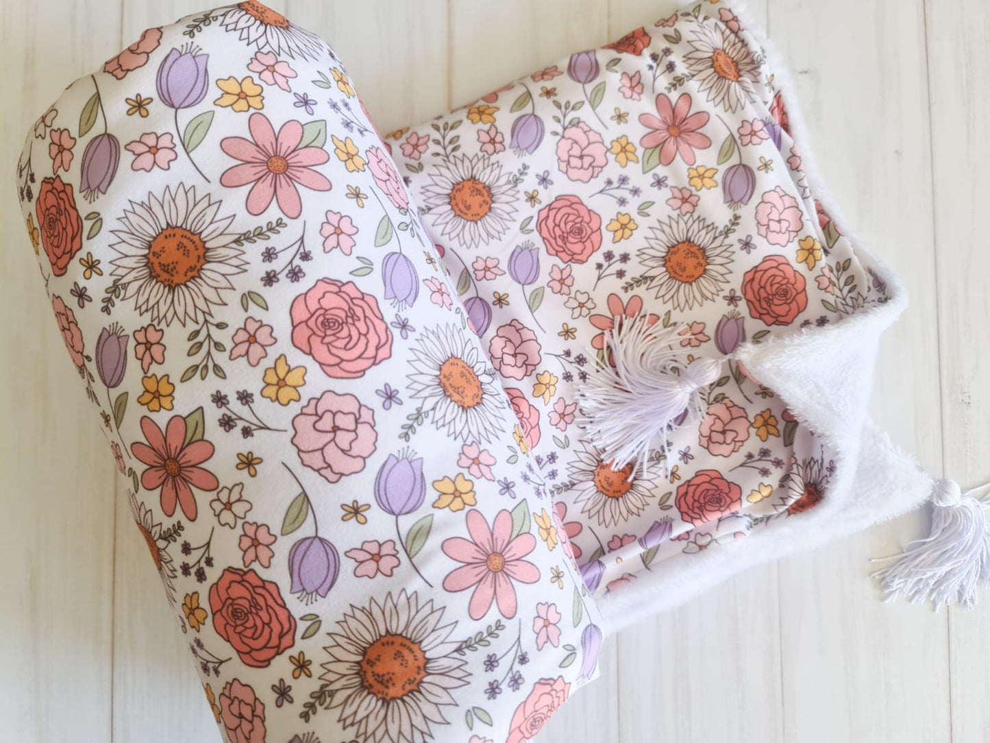 Double Layered Blanket- Retro Flowers