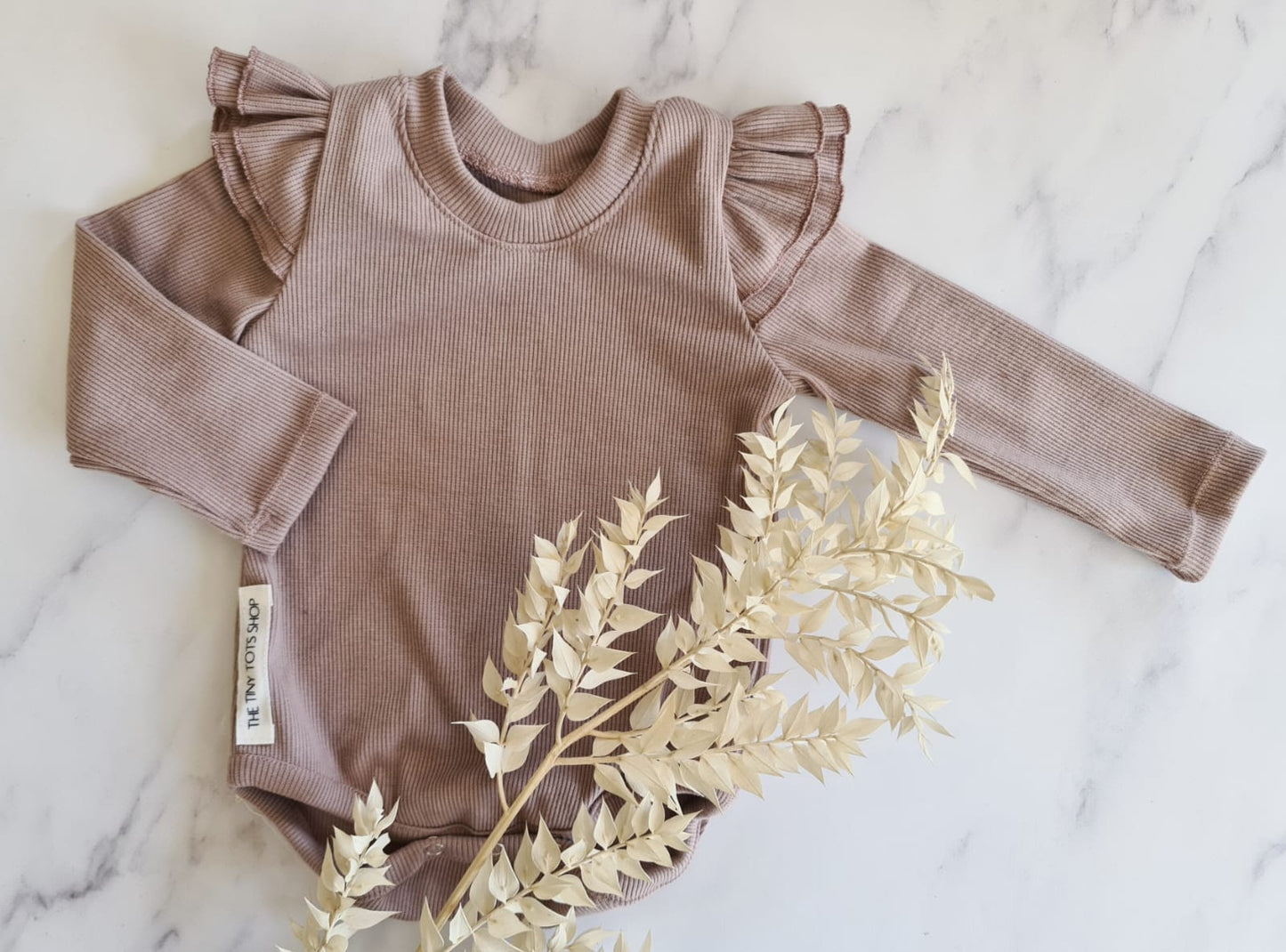 Double Frill Bodysuit- Misty Rose