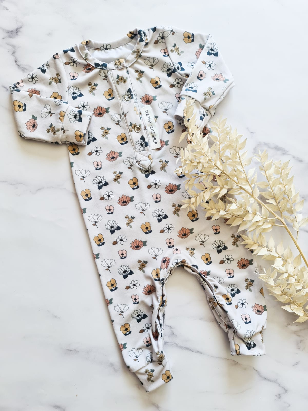 Henley Romper- Petite Petals