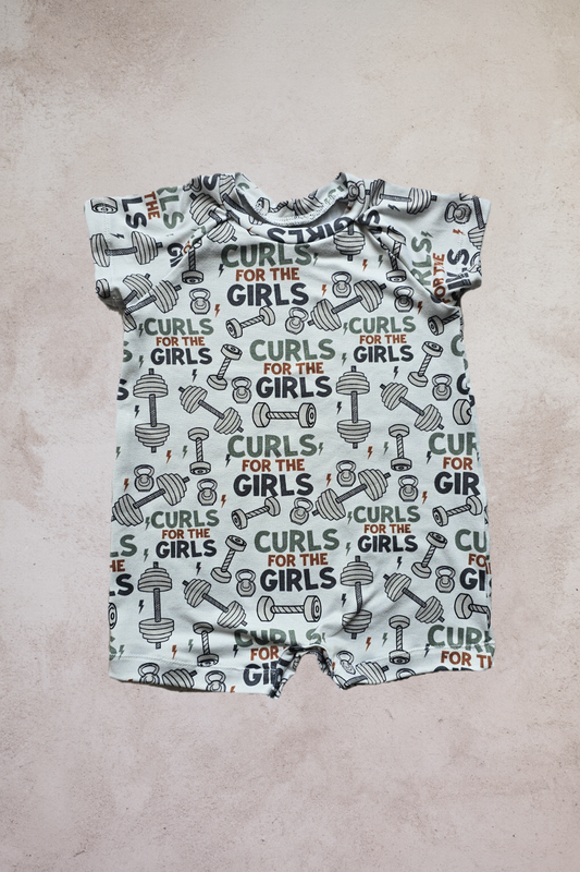 Raglan Romper- Curls for the Girls
