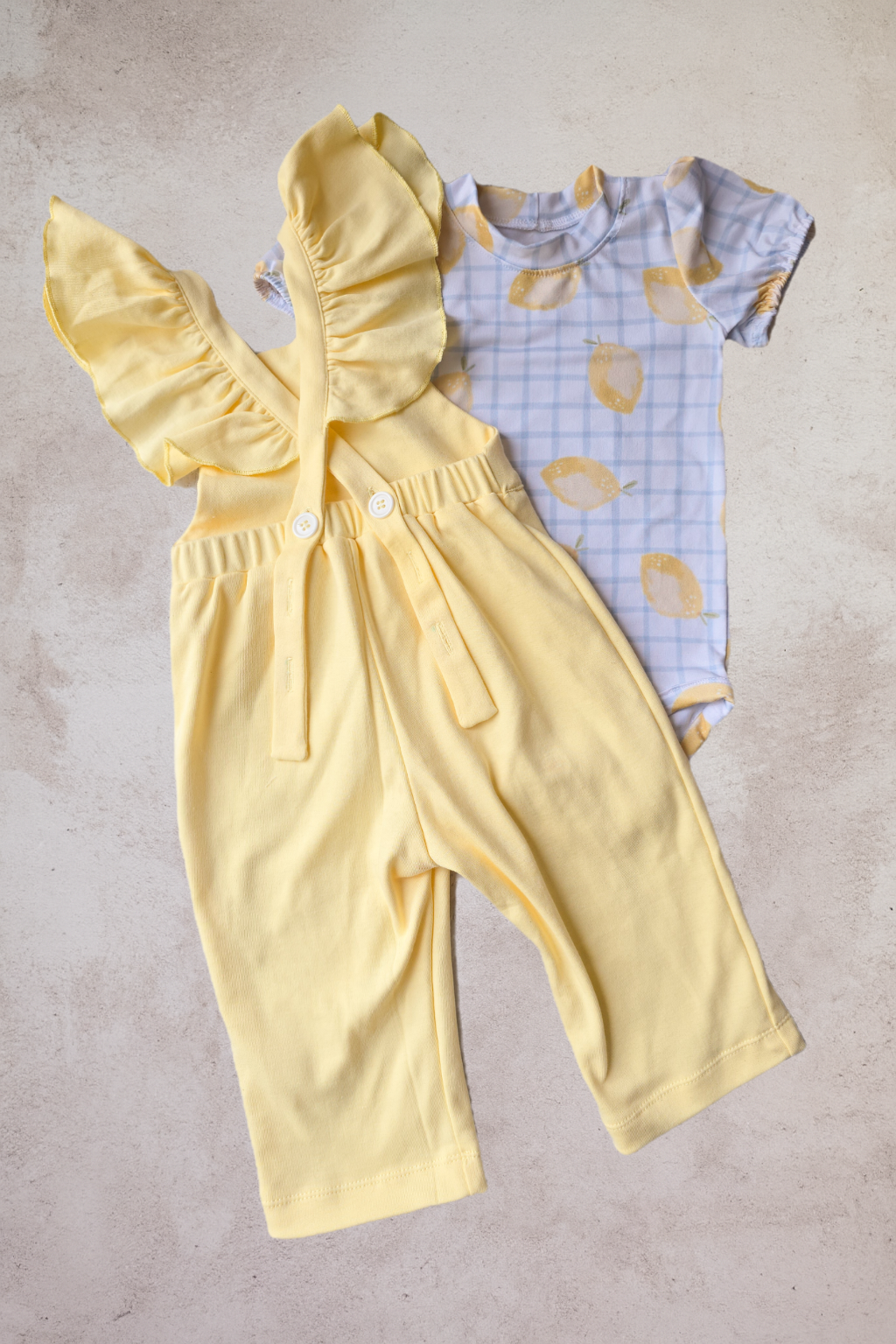 Billy Romper with matching Lemon top