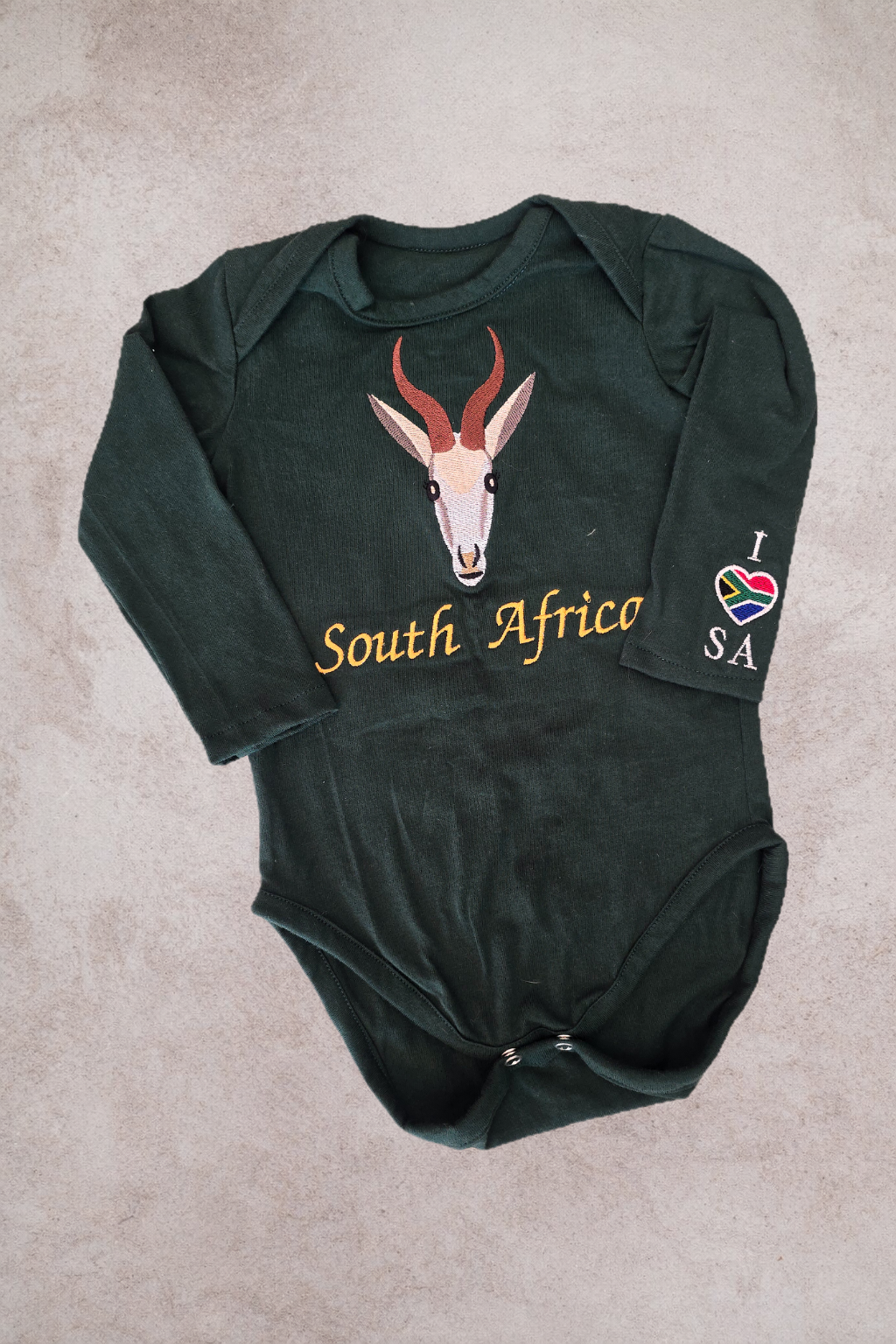 Bodysuit/T-Shirt (White/ Bottle Green)