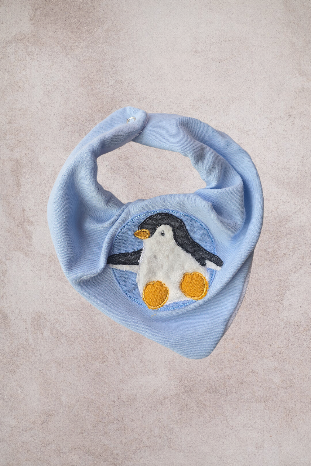 Penguin applique Bandana Bib