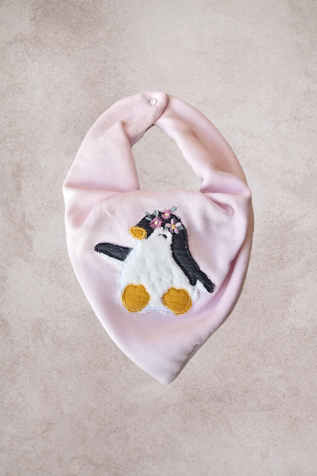 Penguin applique Bandana Bib