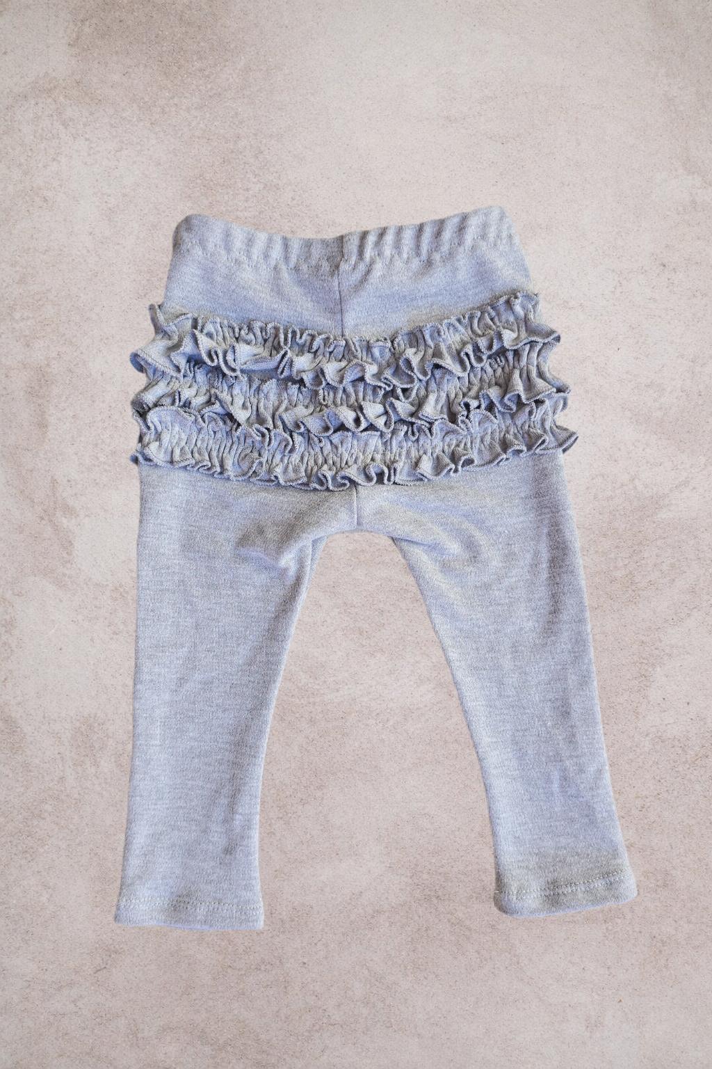 Frilly bum Leggings- Grey Melange
