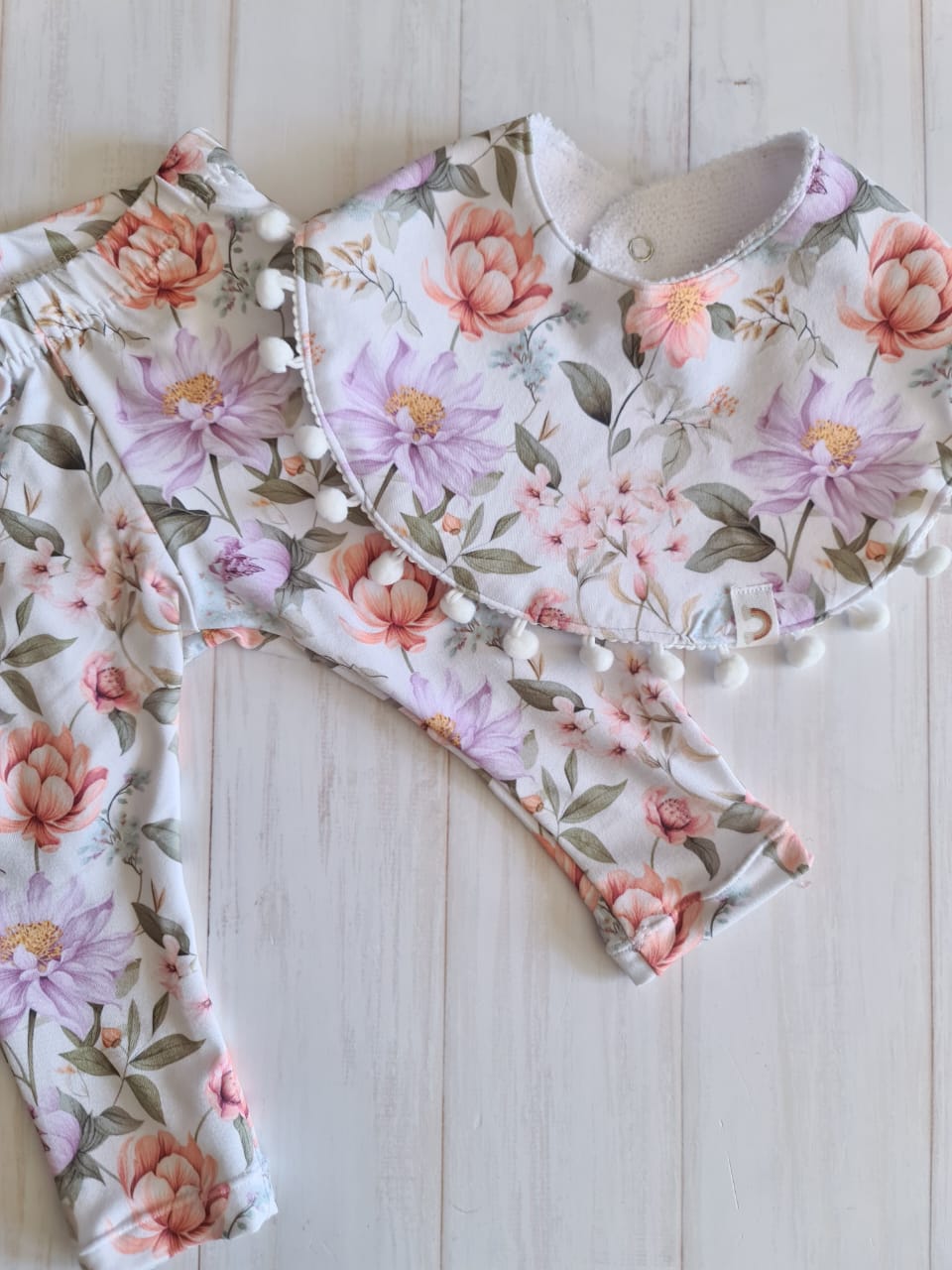 Leggings with Frilly detail- Plush Petals