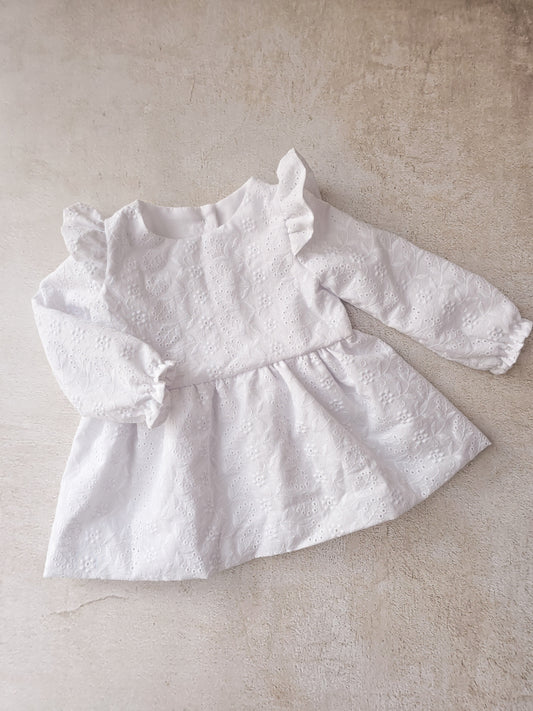 Anglaise Dress- White