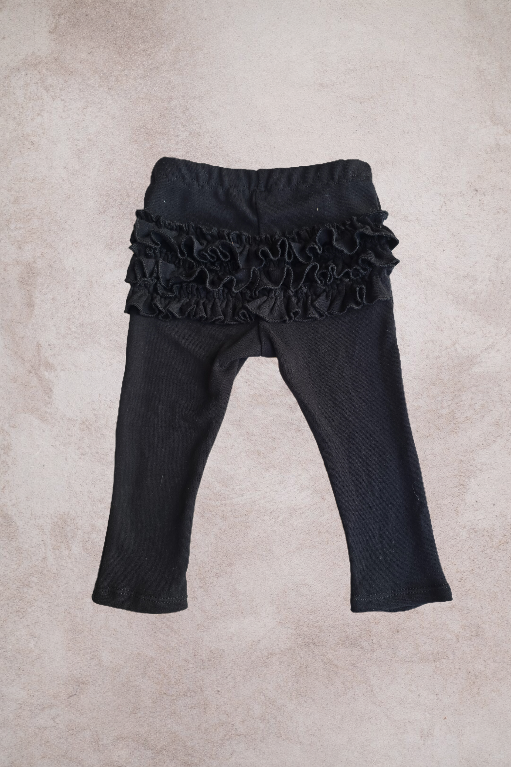 Frilly bum Leggings- Black