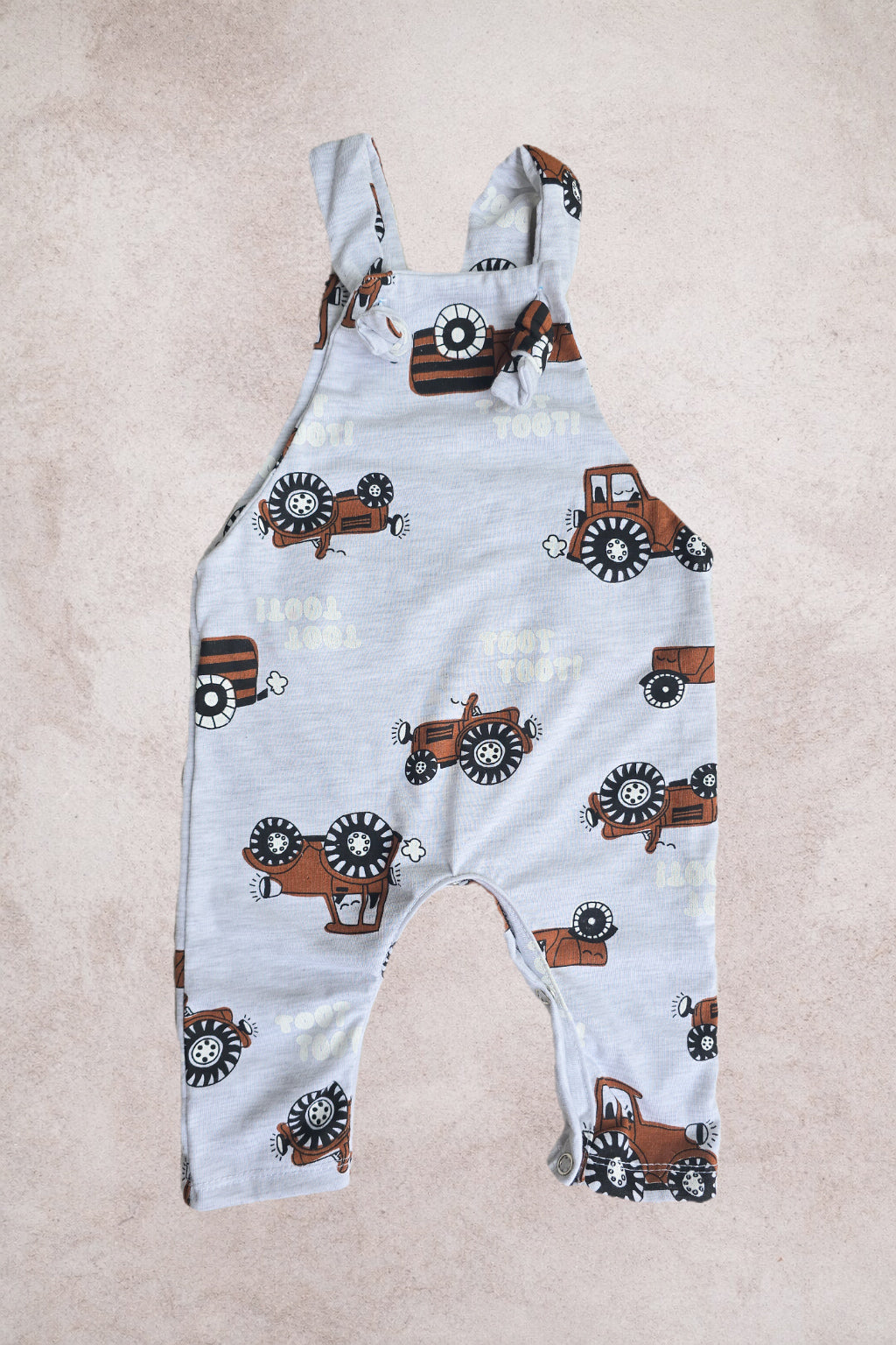 Overall Romper set- Tractors