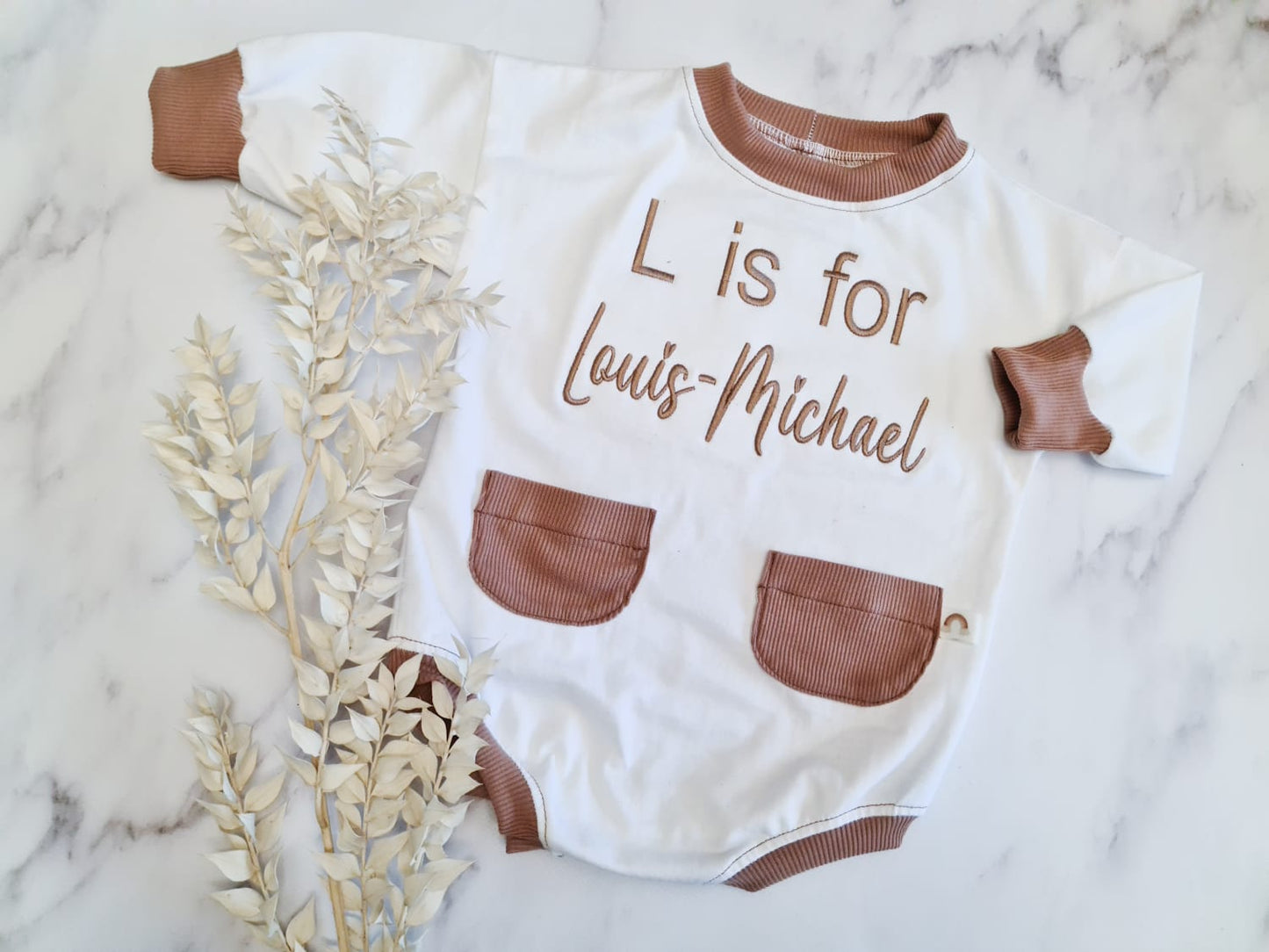 Personalized (Embroidered) T-shirt Romper