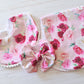 Burp Cloth-Magenta Flowers