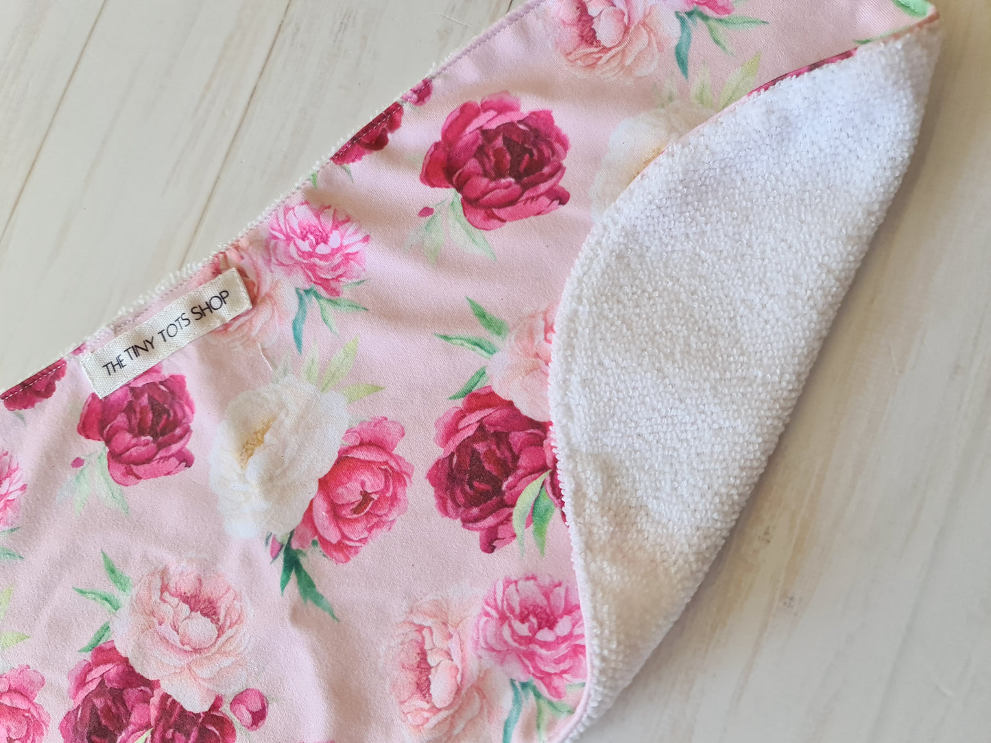 Burp Cloth-Magenta Flowers