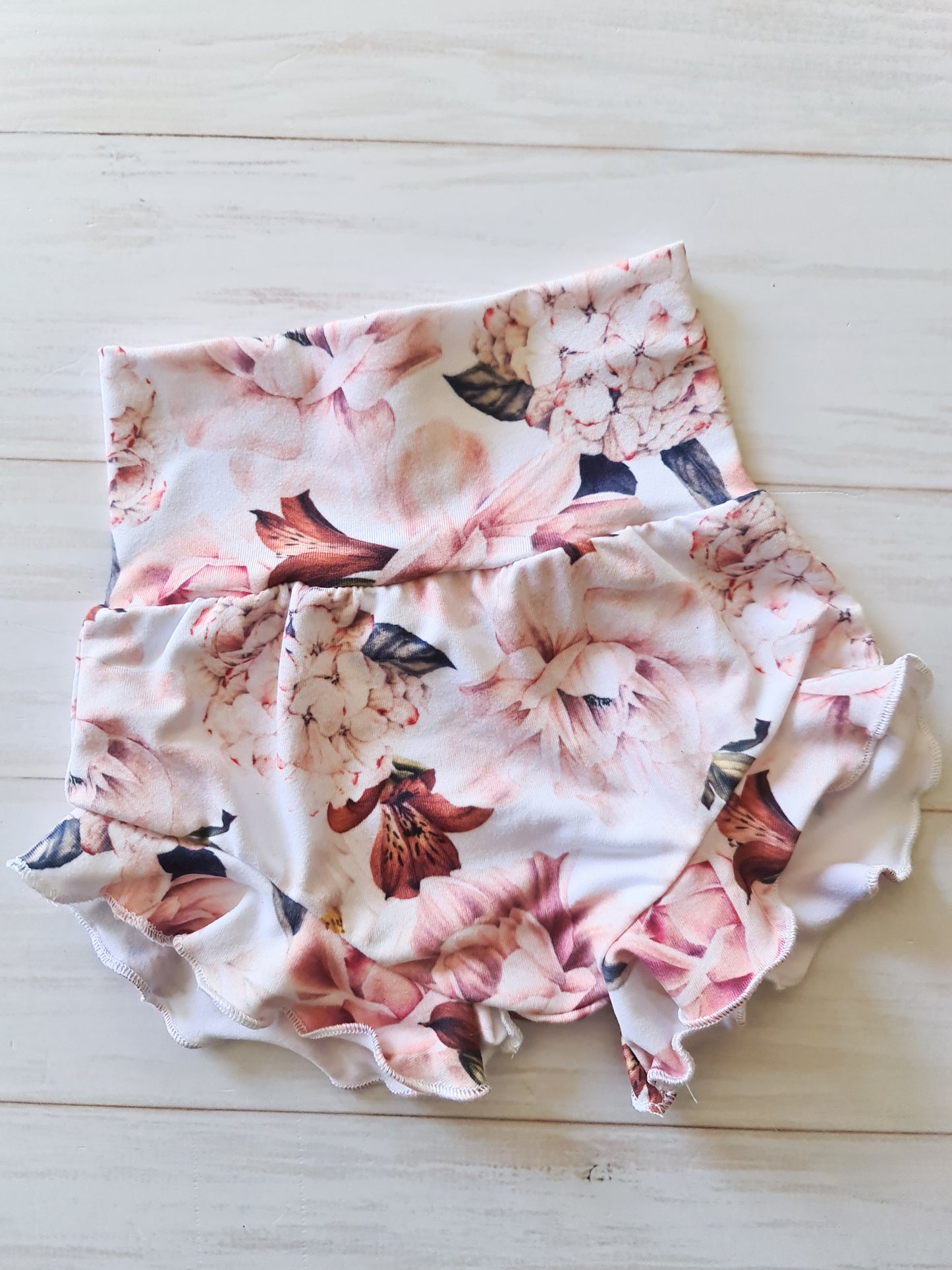 Ruffle Bloomers- Pink and White Peonies