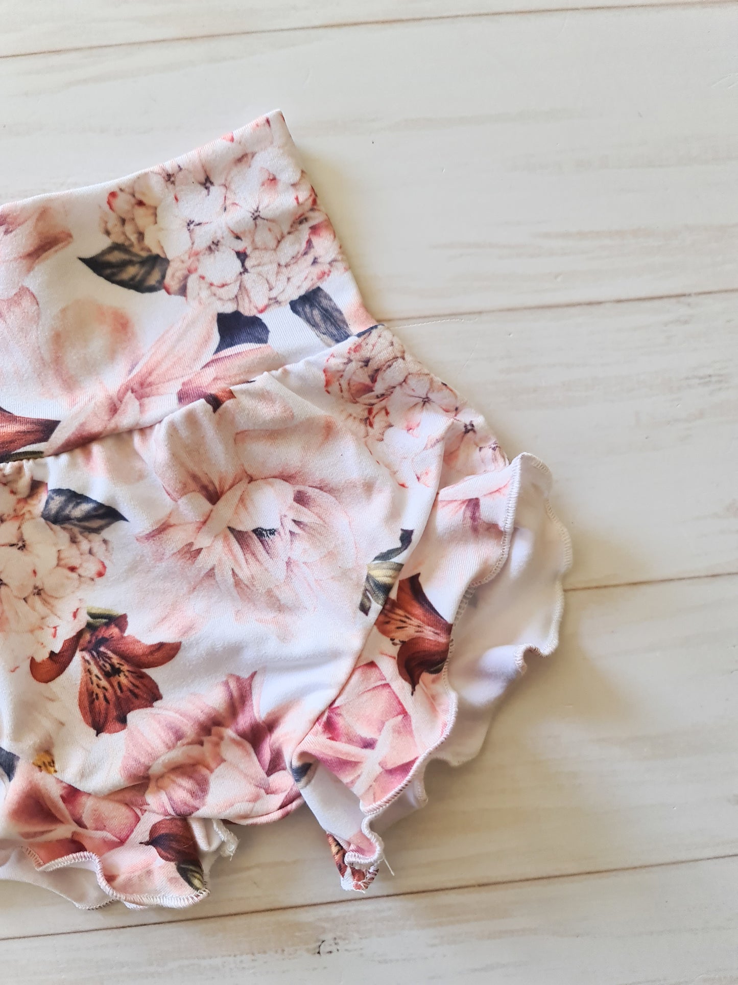 Ruffle Bloomers- Pink and White Peonies