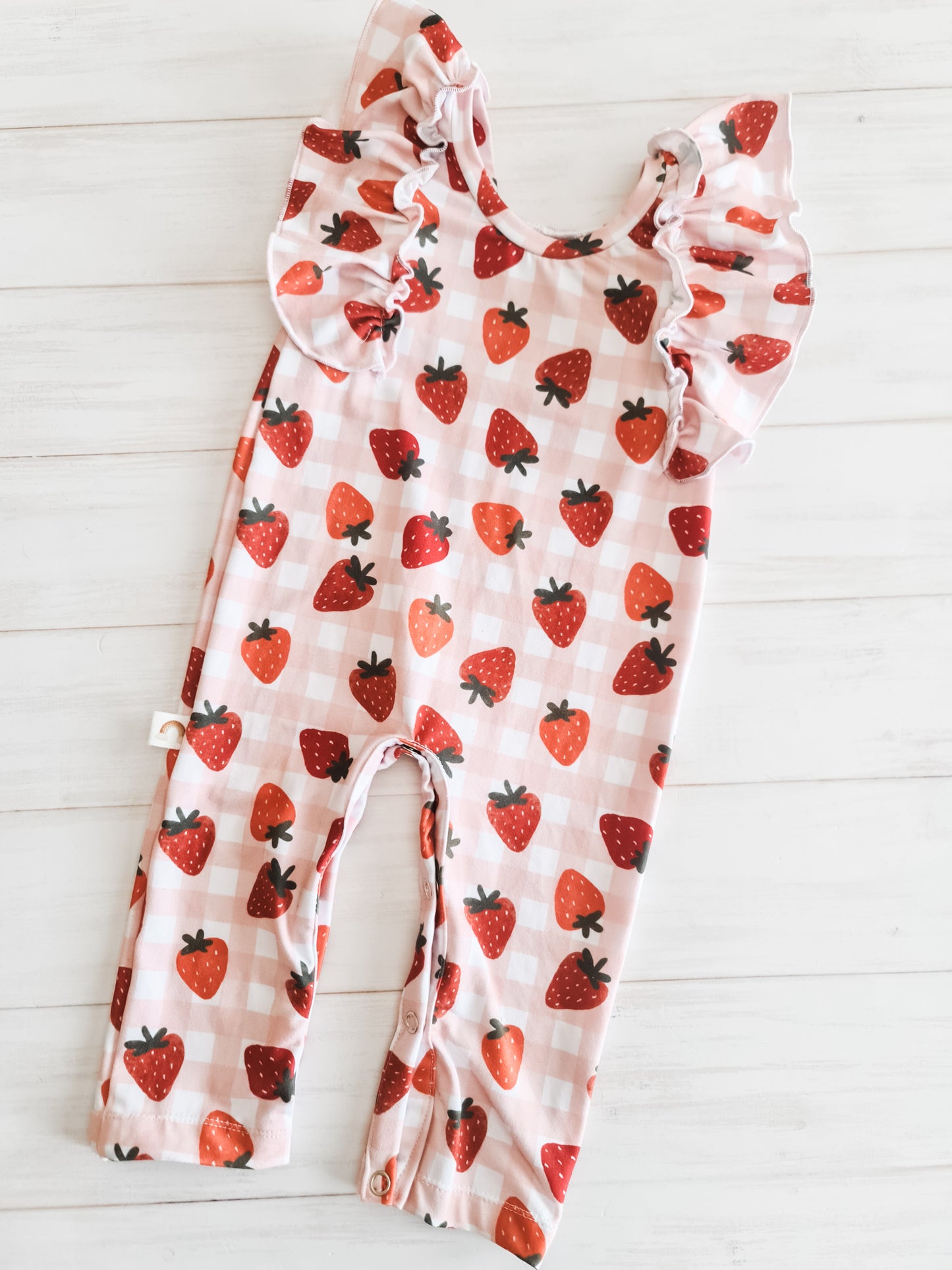 Flutter Jumpsuit- Strawberries