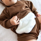 Teddy Romper Set- Ribbed Chocolate