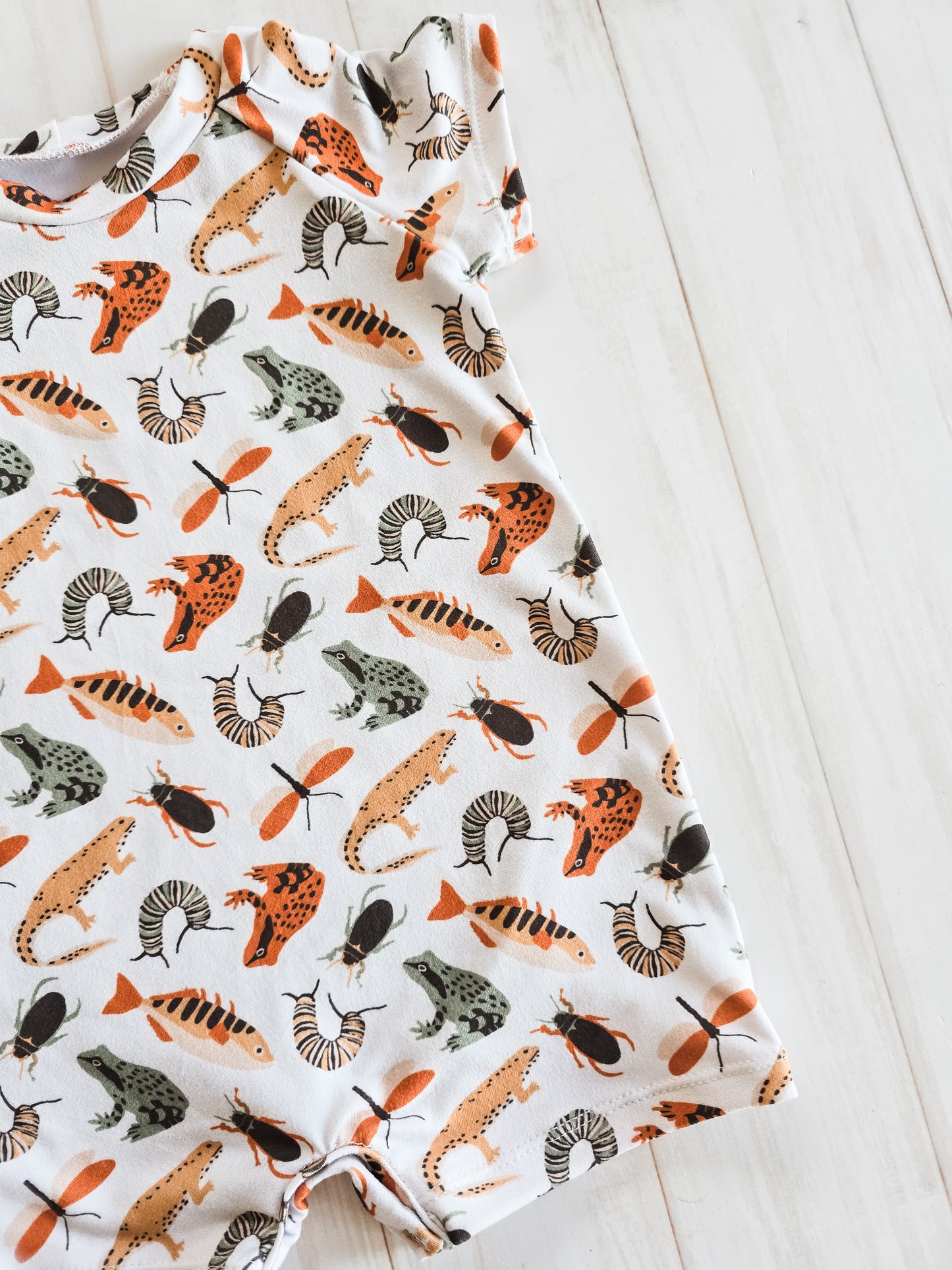 Raglan Romper- Creepy Crawlies