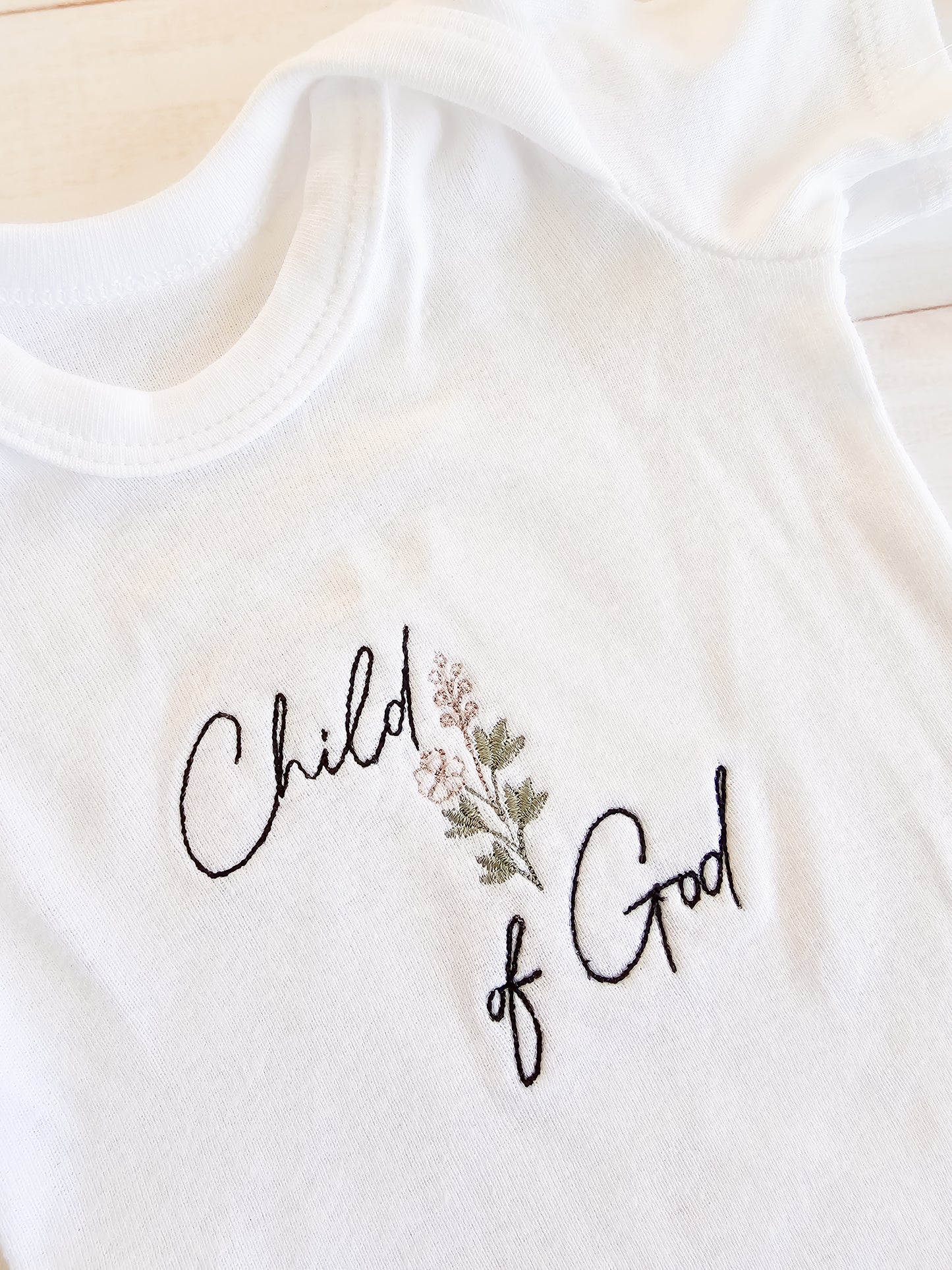 Child of God Embroider Bodysuit