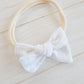 Sailor Bow- White Linen