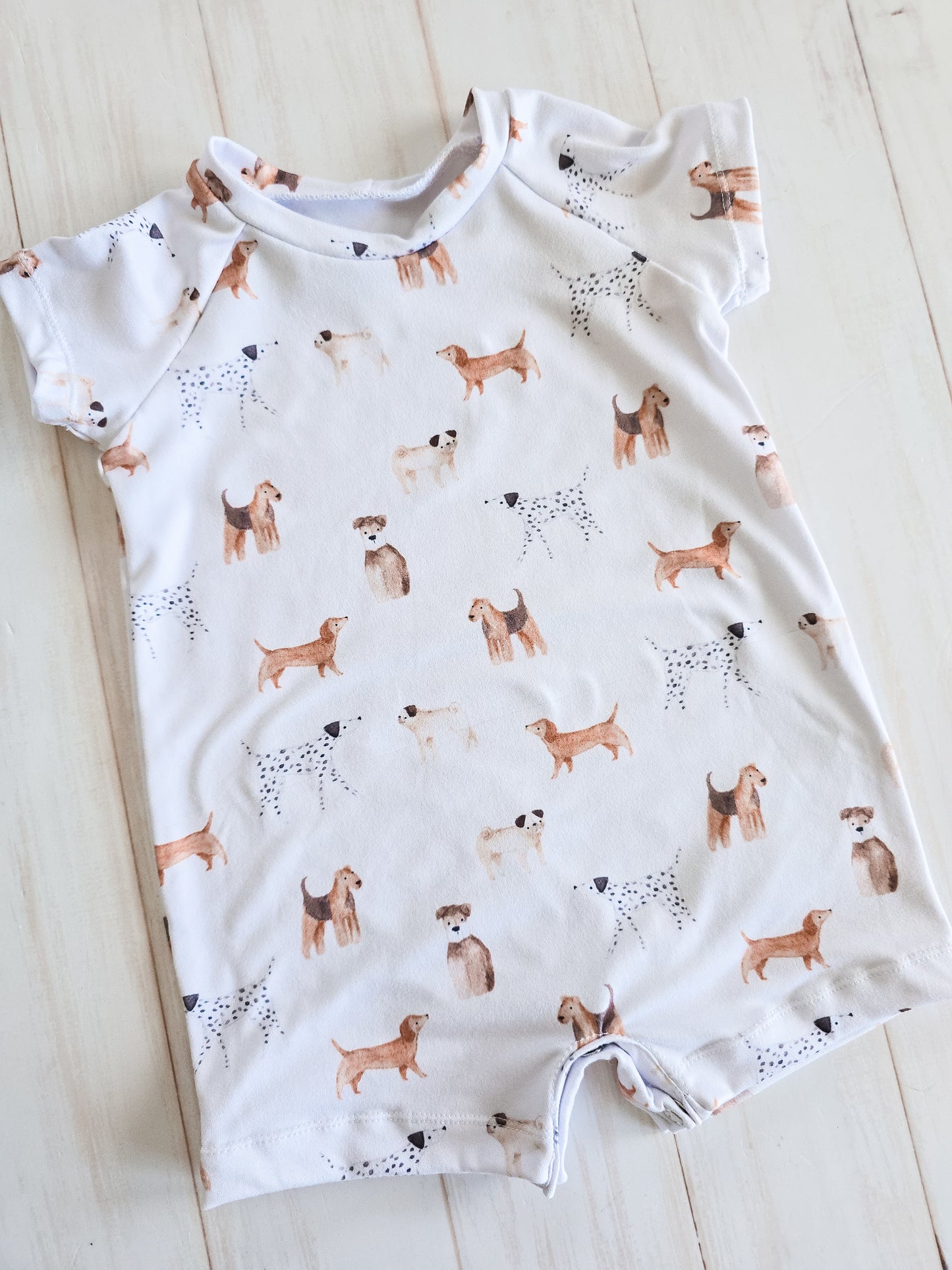 Raglan Romper-Doggies